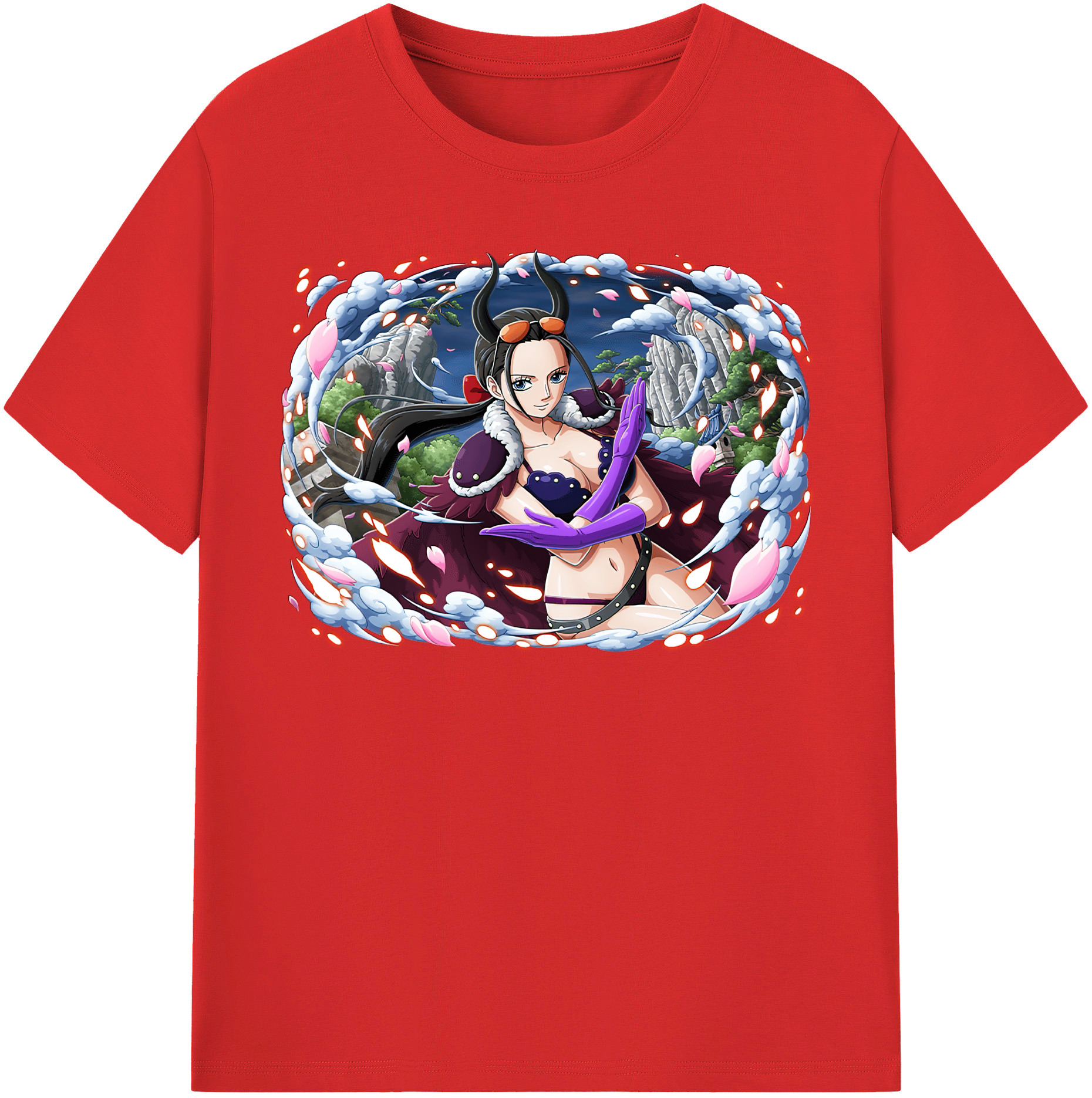 ワンピース ニコ・ロビン ONE PIECE Nico Robin 綿100％半袖Tシャツ（フロントプリント）