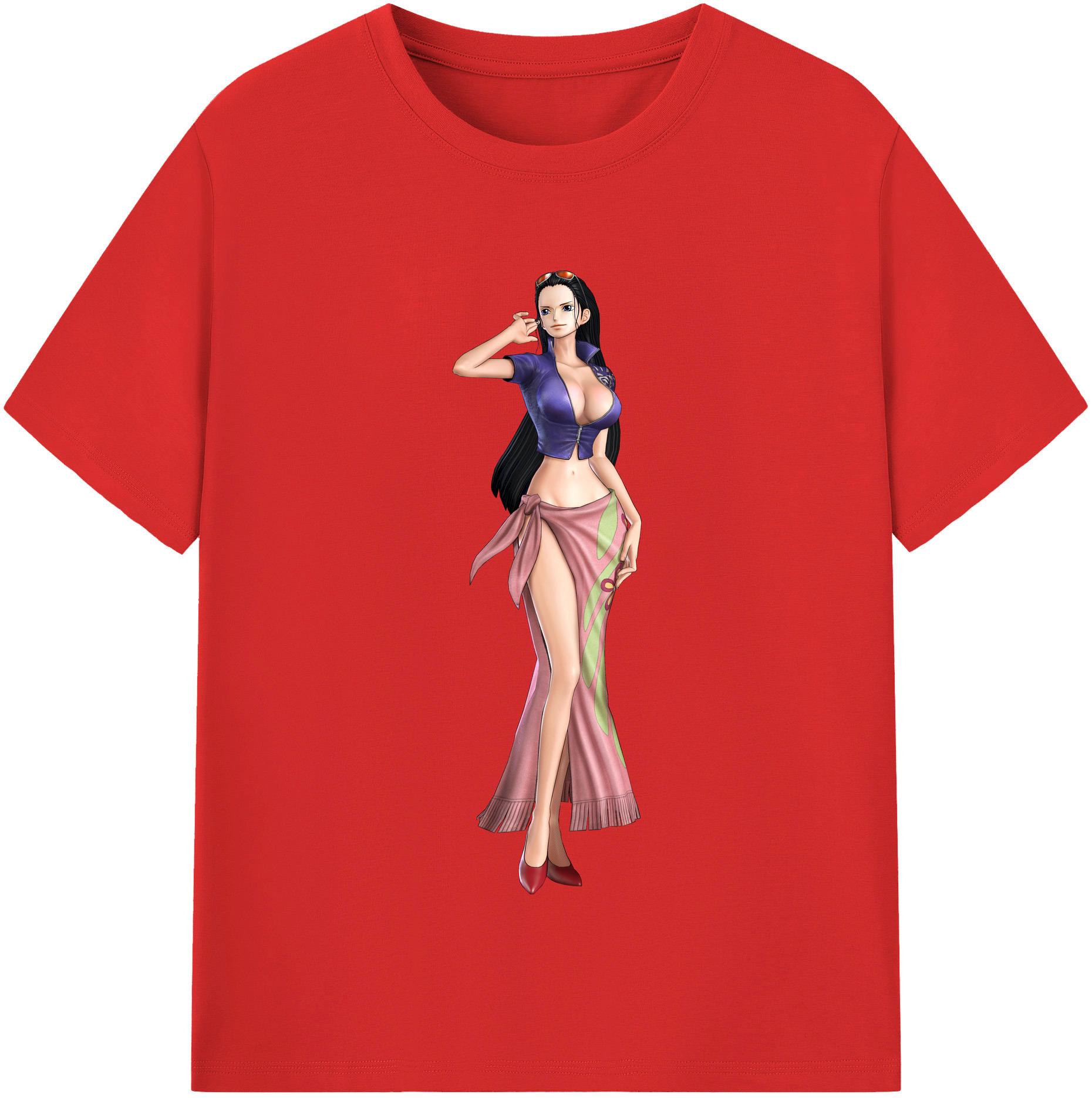 ワンピース ニコ・ロビン ONE PIECE Nico Robin 綿100％半袖Tシャツ（フロントプリント）