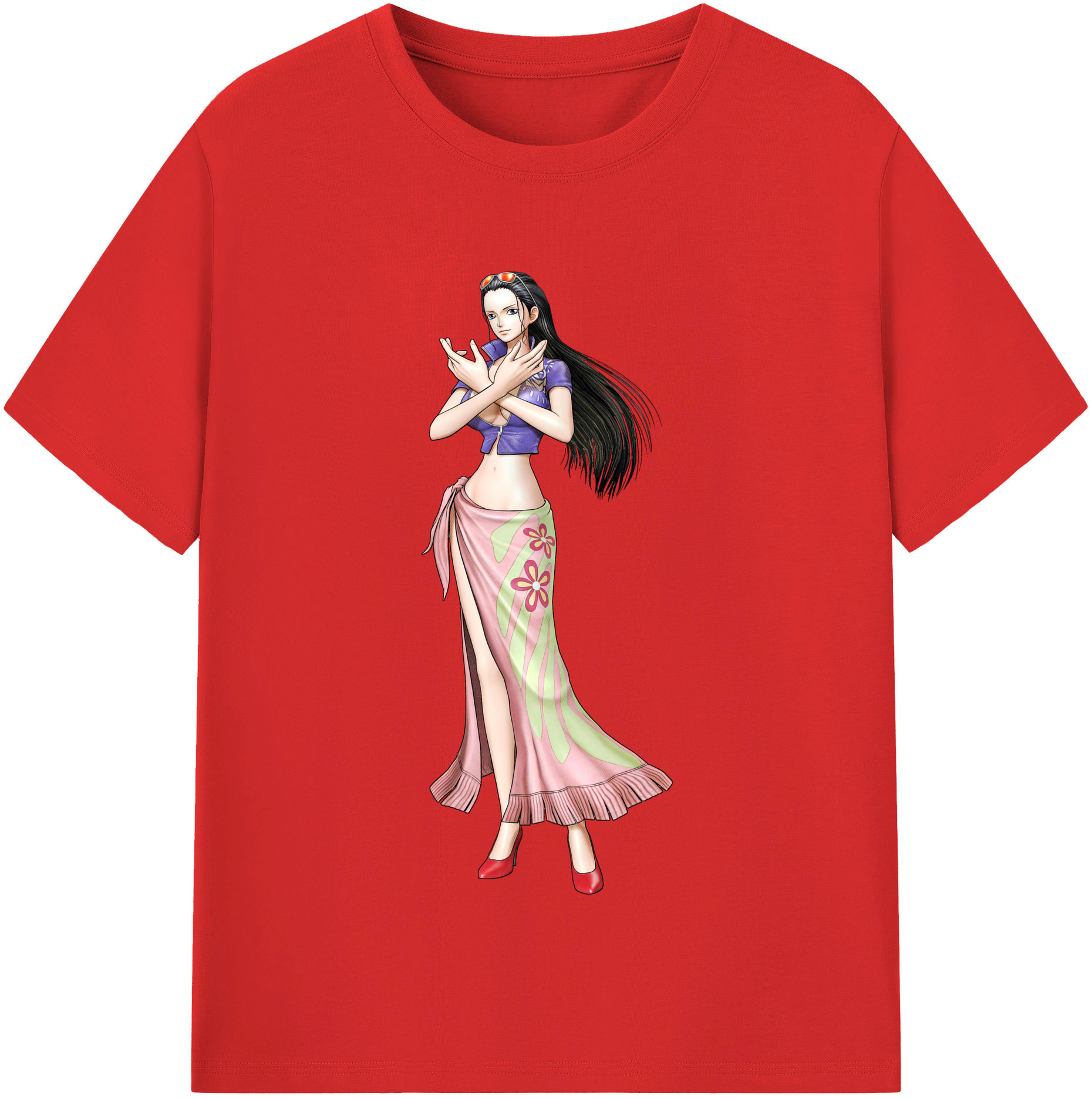 ワンピース ニコ・ロビン ONE PIECE Nico Robin 綿100％半袖Tシャツ（フロントプリント）
