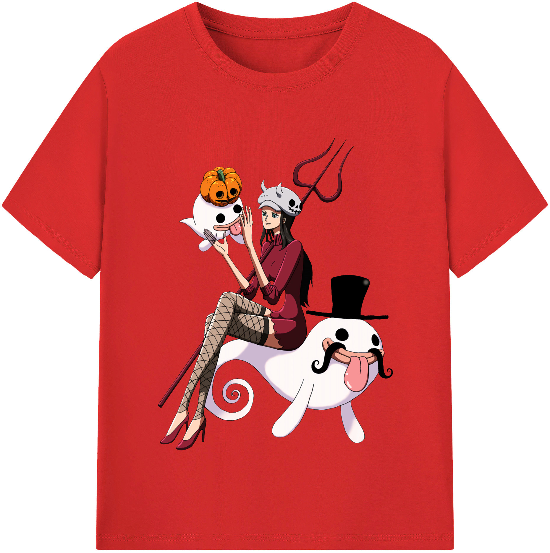ワンピース ニコ・ロビン ONE PIECE Nico Robin 綿100％半袖Tシャツ（フロントプリント）