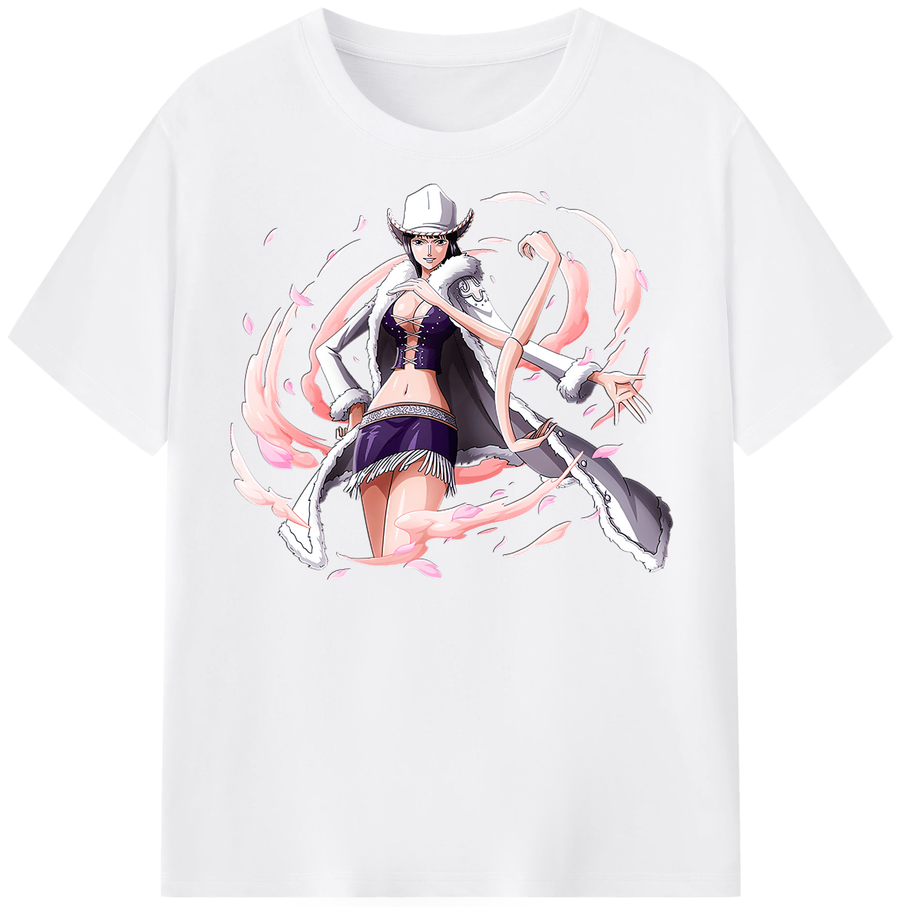 ワンピース ニコ・ロビン ONE PIECE Nico Robin 綿100％半袖Tシャツ（フロントプリント）