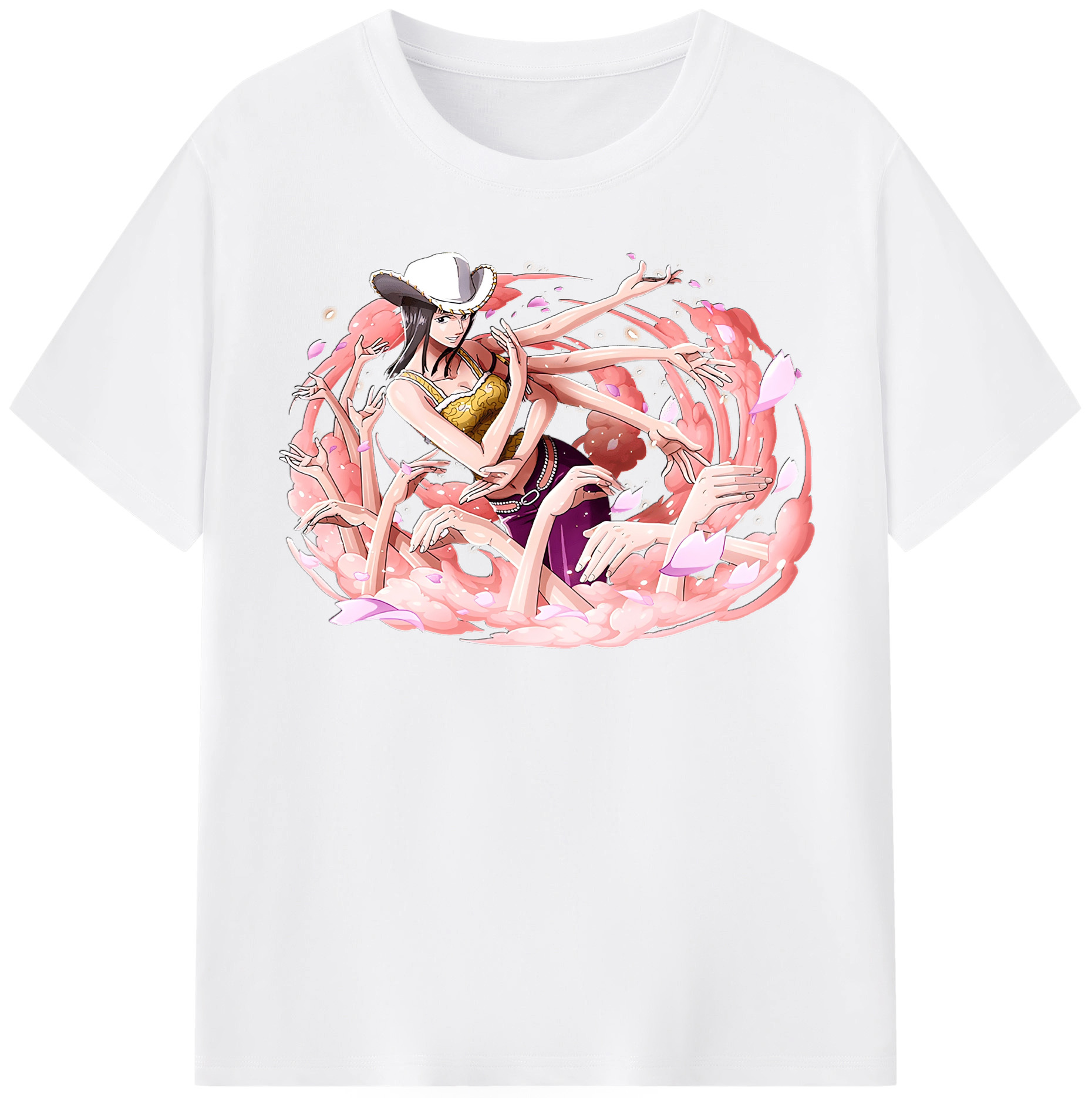 ワンピース ニコ・ロビン ONE PIECE Nico Robin 綿100％半袖Tシャツ（フロントプリント）
