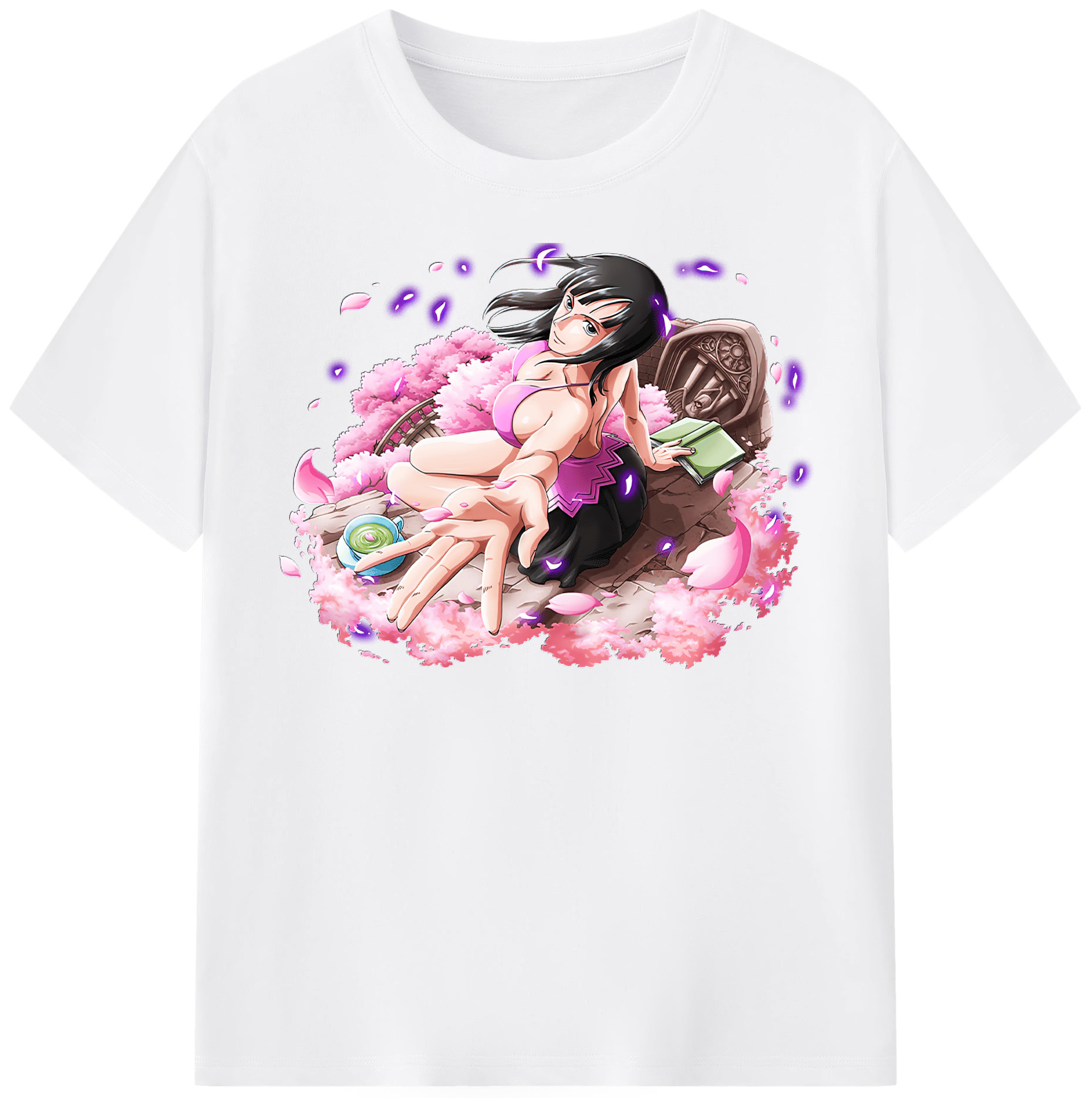 ワンピース ニコ・ロビン ONE PIECE Nico Robin 綿100％半袖Tシャツ（フロントプリント）