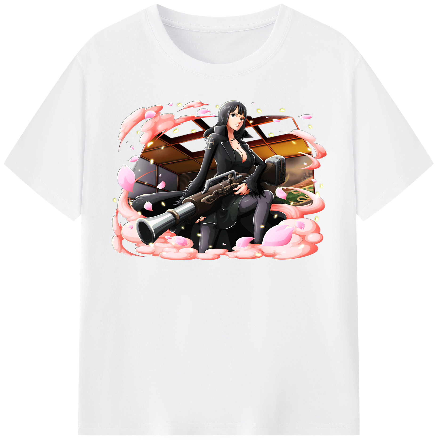 ワンピース ニコ・ロビン ONE PIECE Nico Robin 綿100％半袖Tシャツ（フロントプリント）