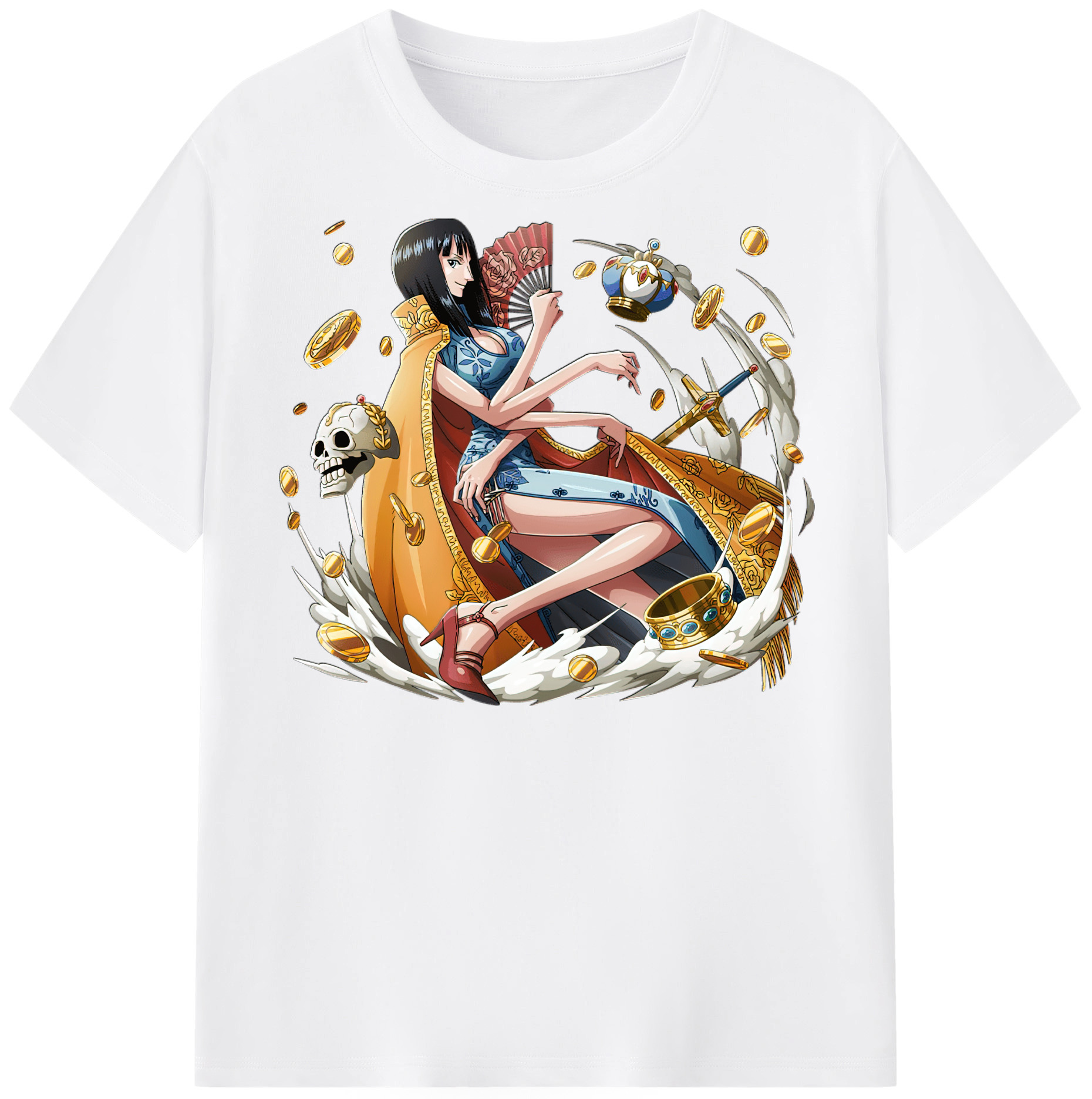 ワンピース ニコ・ロビン ONE PIECE Nico Robin 綿100％半袖Tシャツ（フロントプリント）