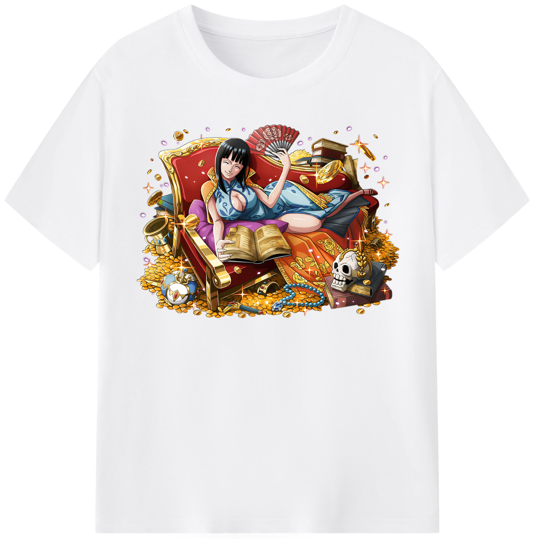ワンピース ニコ・ロビン ONE PIECE Nico Robin 綿100％半袖Tシャツ（フロントプリント）