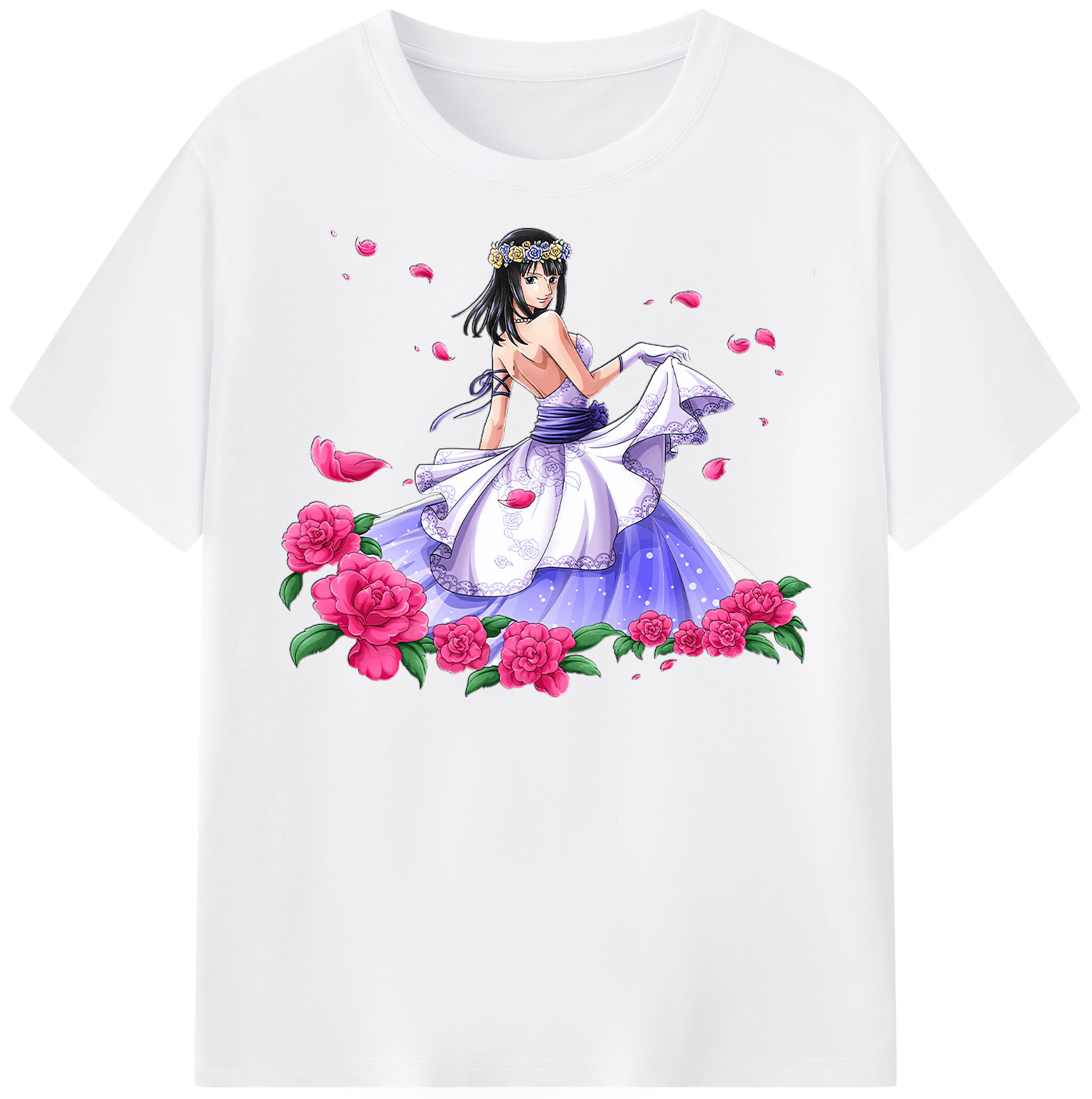 ワンピース ニコ・ロビン ONE PIECE Nico Robin 綿100％半袖Tシャツ（フロントプリント）