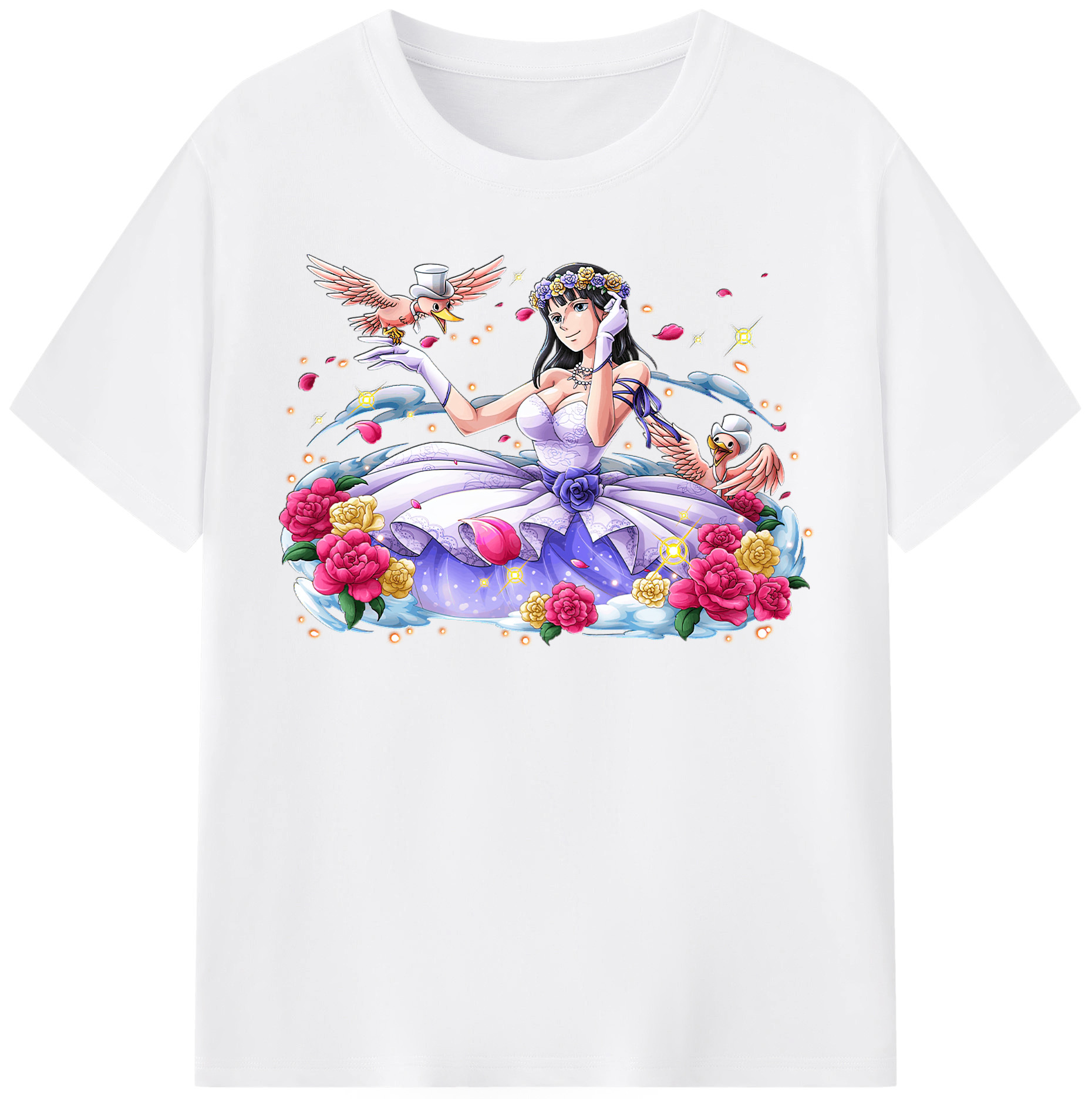 ワンピース ニコ・ロビン ONE PIECE Nico Robin 綿100％半袖Tシャツ（フロントプリント）