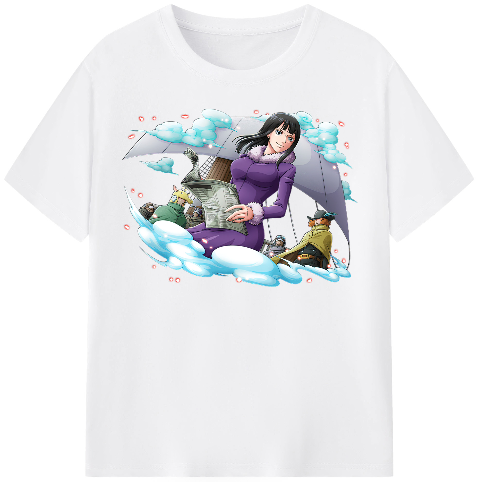 ワンピース ニコ・ロビン ONE PIECE Nico Robin 綿100％半袖Tシャツ（フロントプリント）
