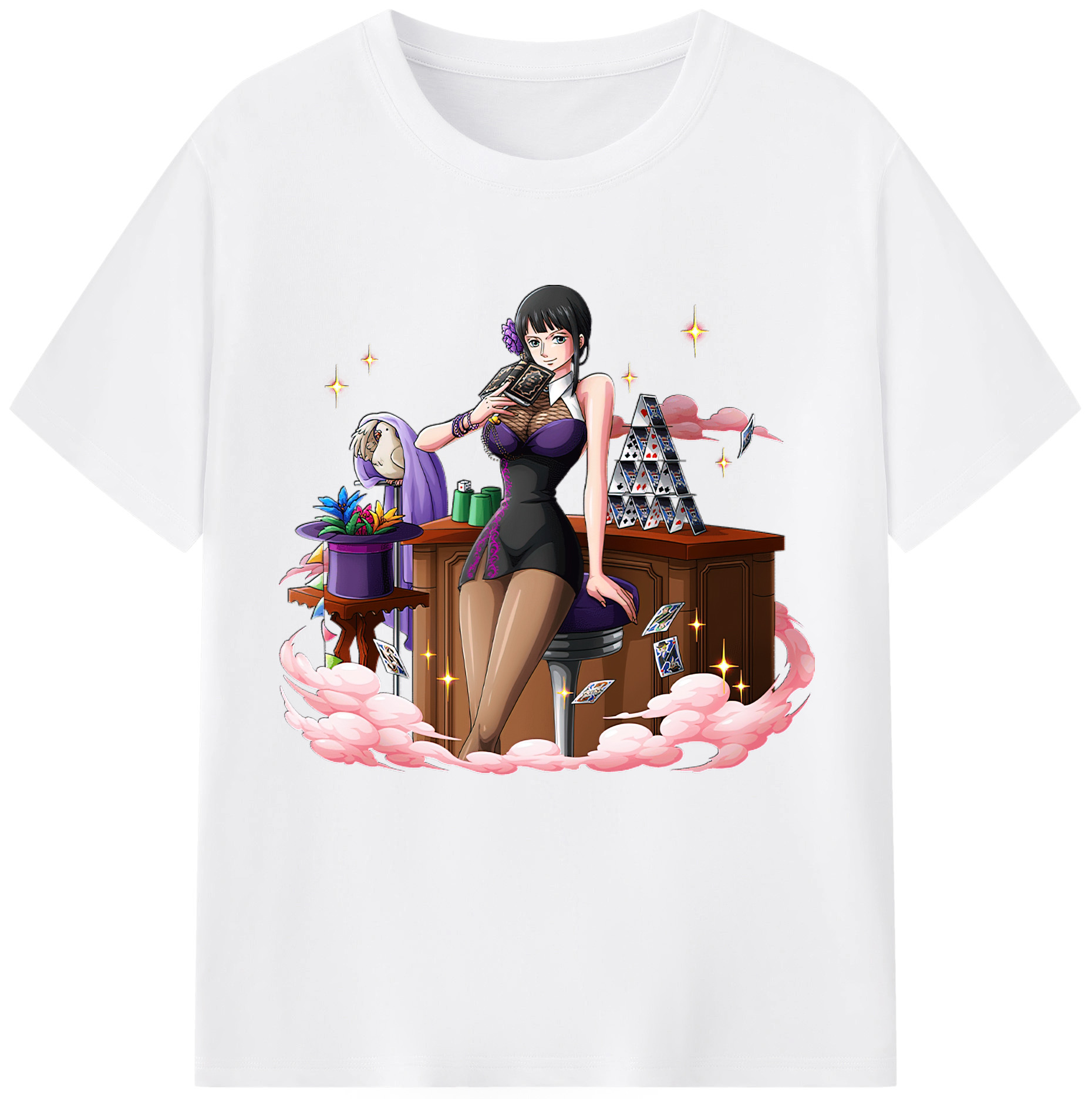 ワンピース ニコ・ロビン ONE PIECE Nico Robin 綿100％半袖Tシャツ（フロントプリント）