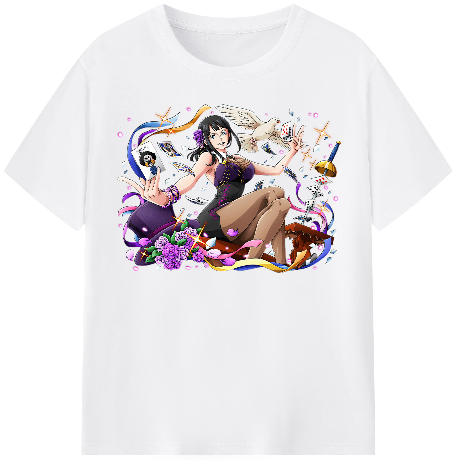 ワンピース ニコ・ロビン ONE PIECE Nico Robin 綿100％半袖Tシャツ（フロントプリント）