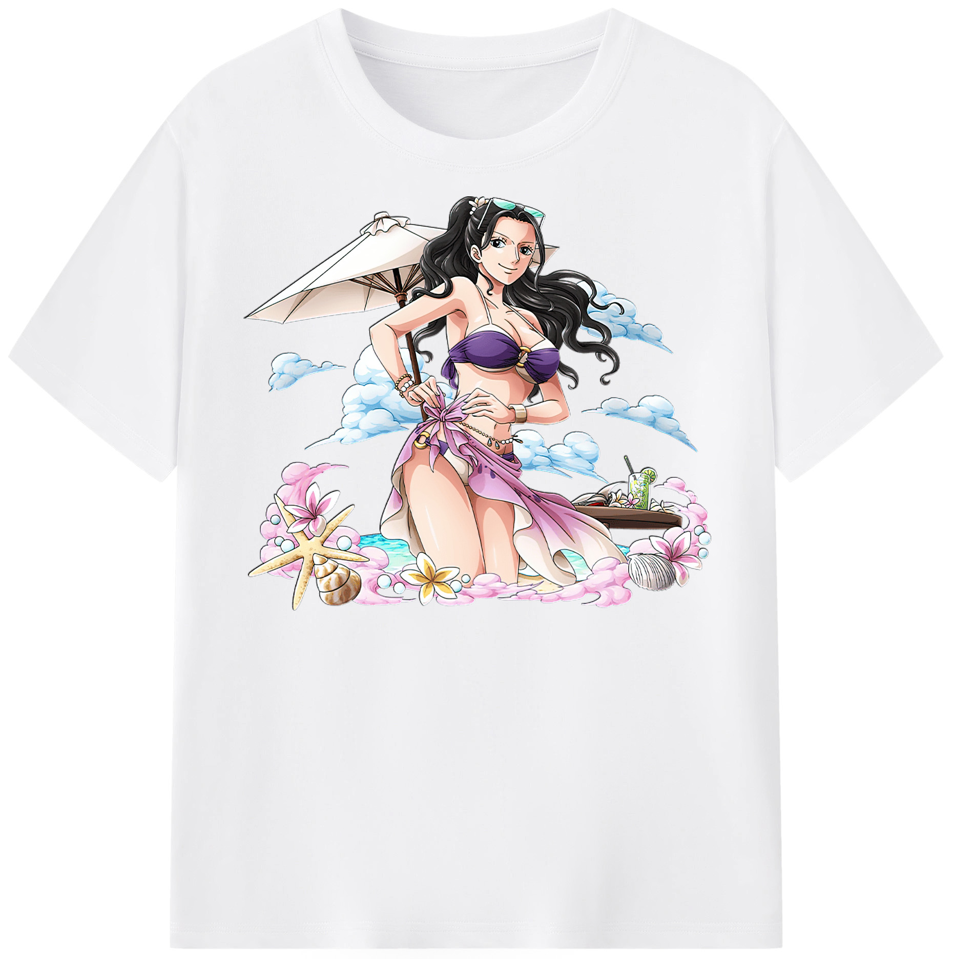 ワンピース ニコ・ロビン ONE PIECE Nico Robin 綿100％半袖Tシャツ（フロントプリント）