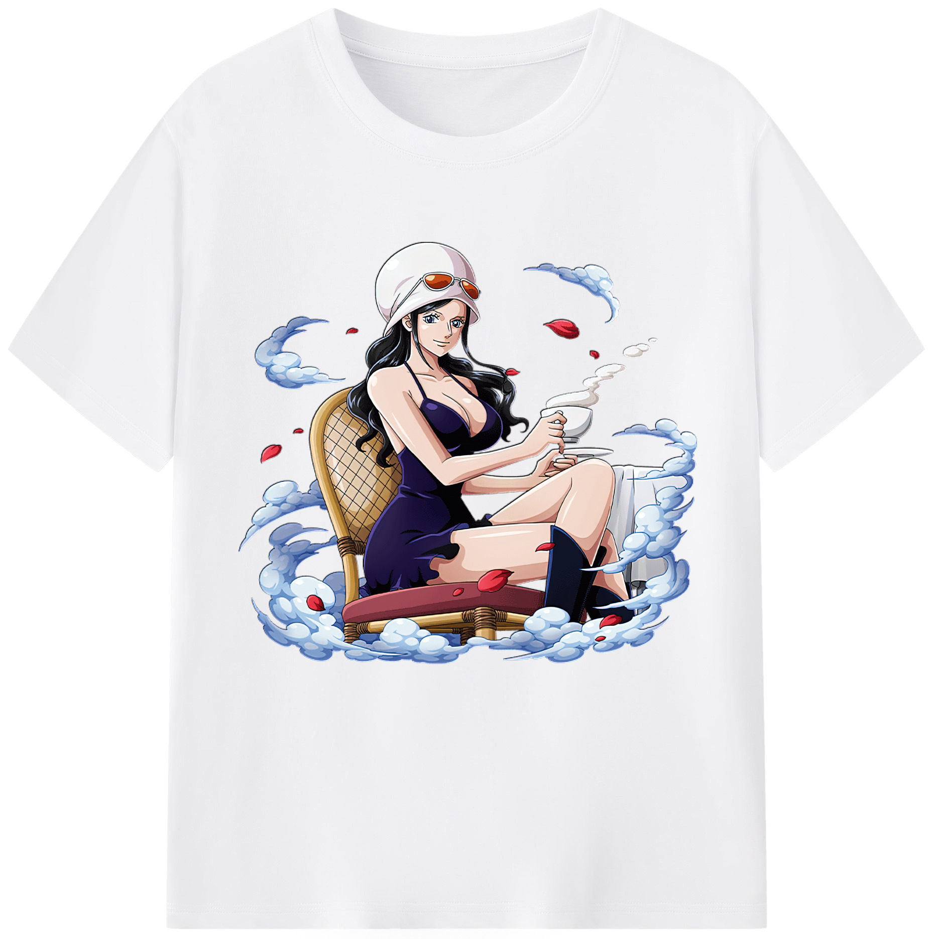 ワンピース ニコ・ロビン ONE PIECE Nico Robin 綿100％半袖Tシャツ（フロントプリント）