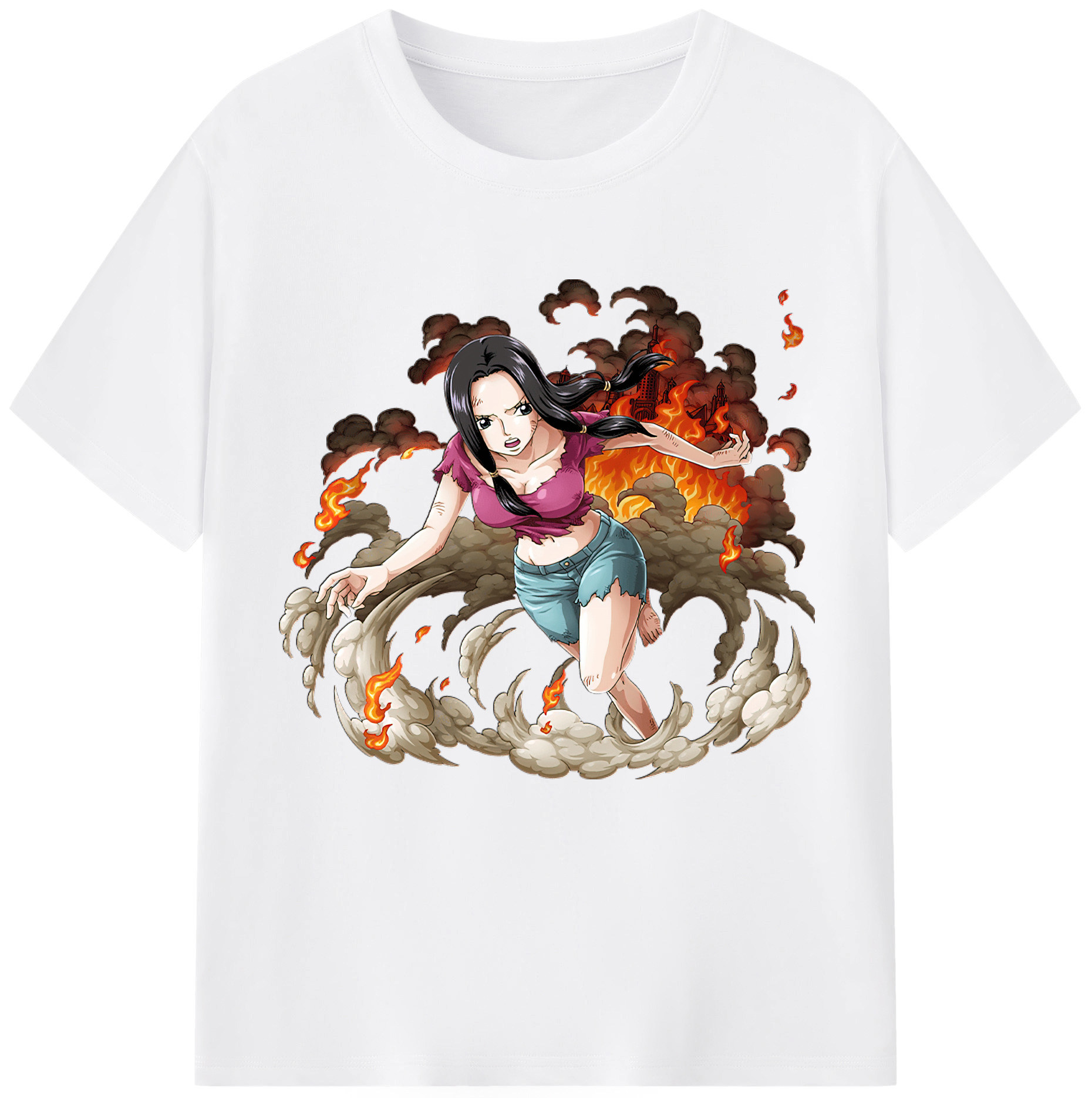 ワンピース ニコ・ロビン ONE PIECE Nico Robin 綿100％半袖Tシャツ（フロントプリント）