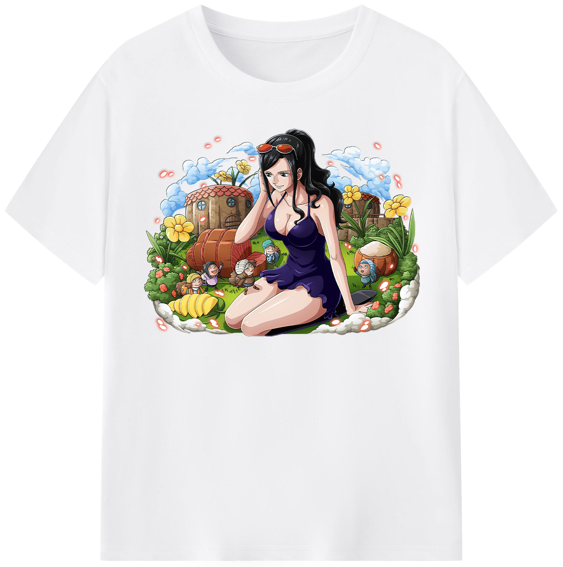 ワンピース ニコ・ロビン ONE PIECE Nico Robin 綿100％半袖Tシャツ（フロントプリント）