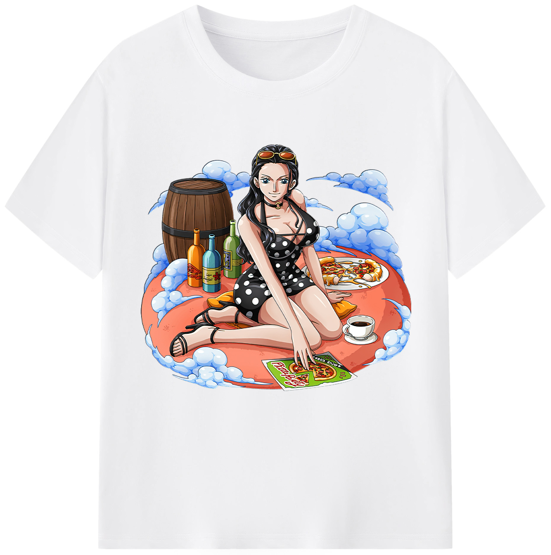 ワンピース ニコ・ロビン ONE PIECE Nico Robin 綿100％半袖Tシャツ（フロントプリント）