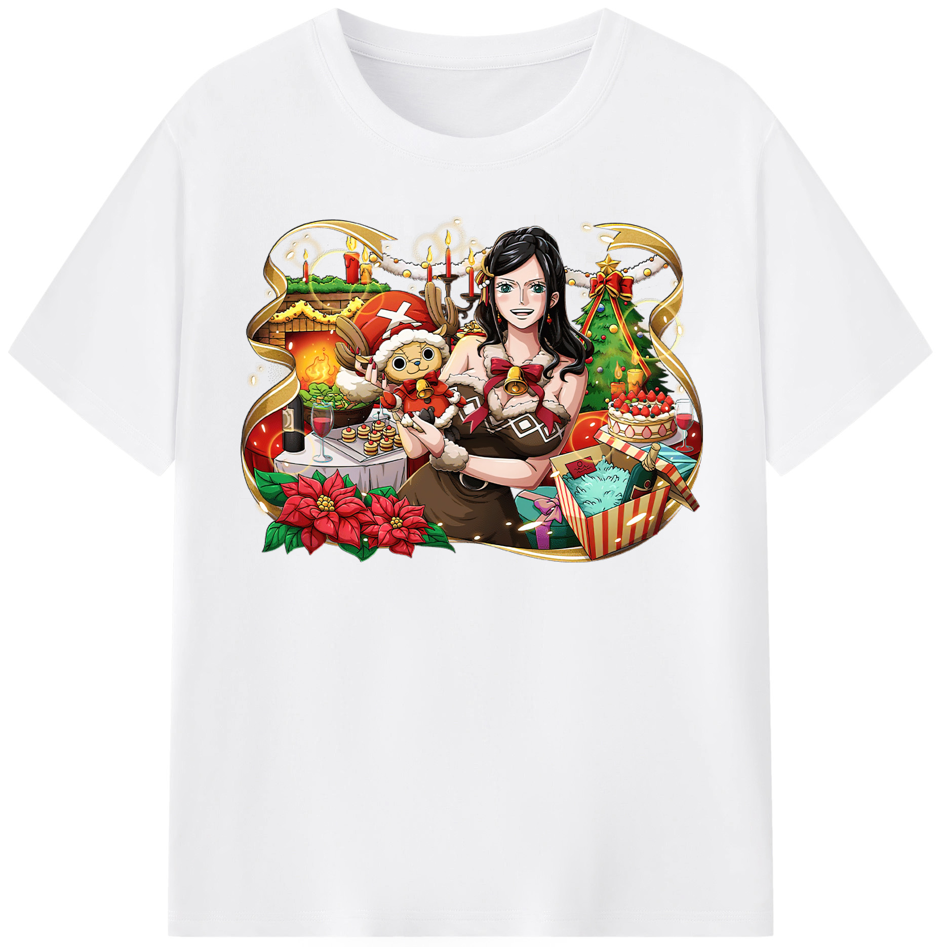 ワンピース ニコ・ロビン ONE PIECE Nico Robin 綿100％半袖Tシャツ（フロントプリント）