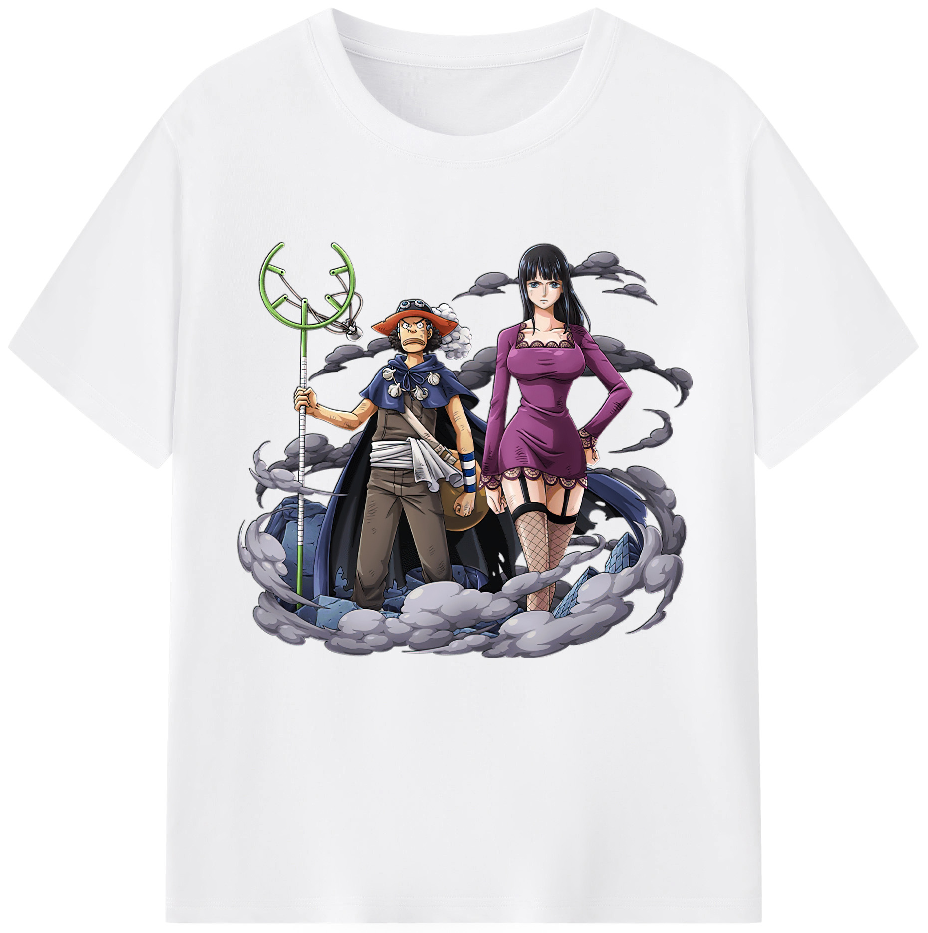 ワンピース ニコ・ロビン ONE PIECE Nico Robin 綿100％半袖Tシャツ（フロントプリント）