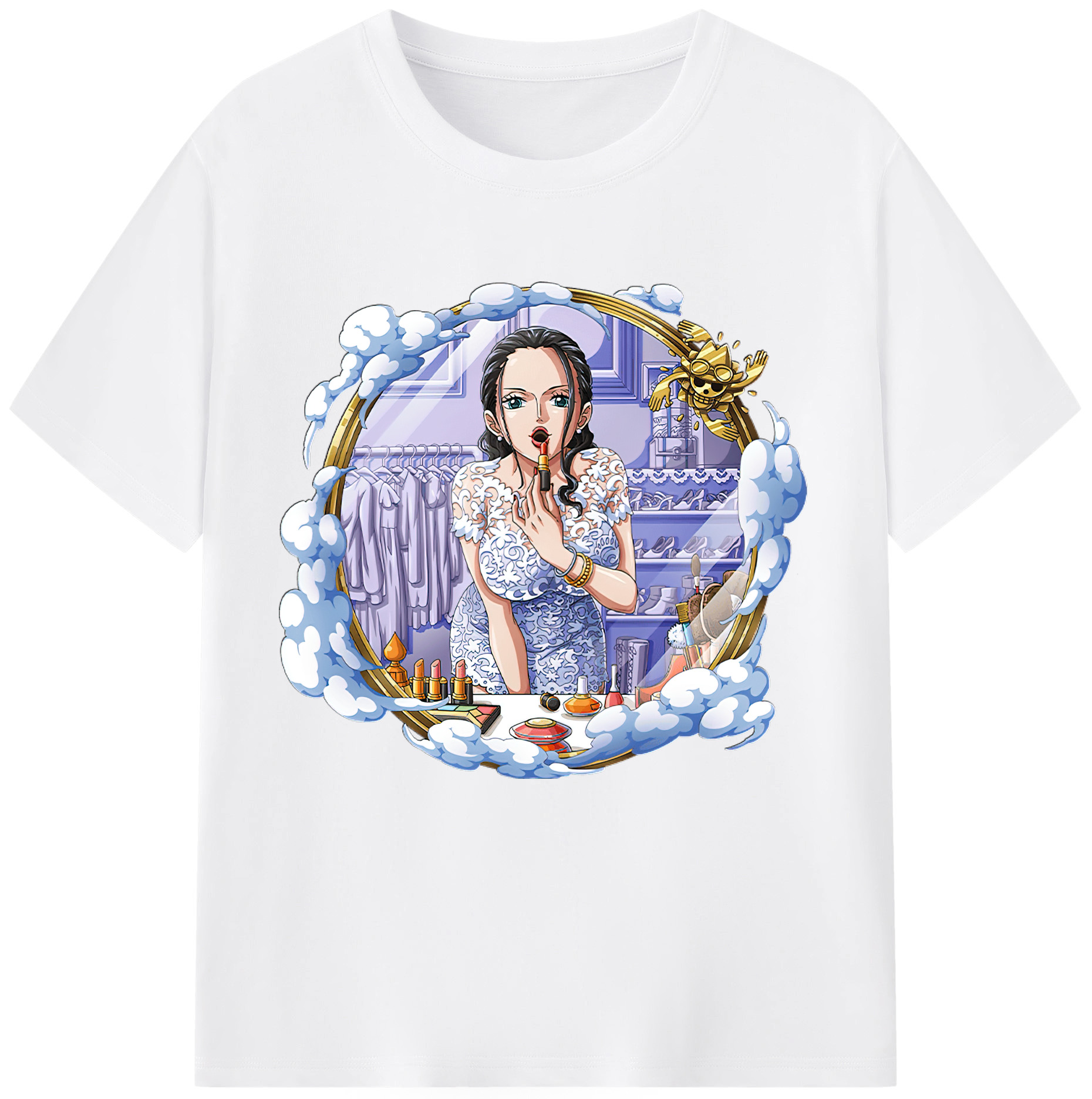 ワンピース ニコ・ロビン ONE PIECE Nico Robin 綿100％半袖Tシャツ（フロントプリント）