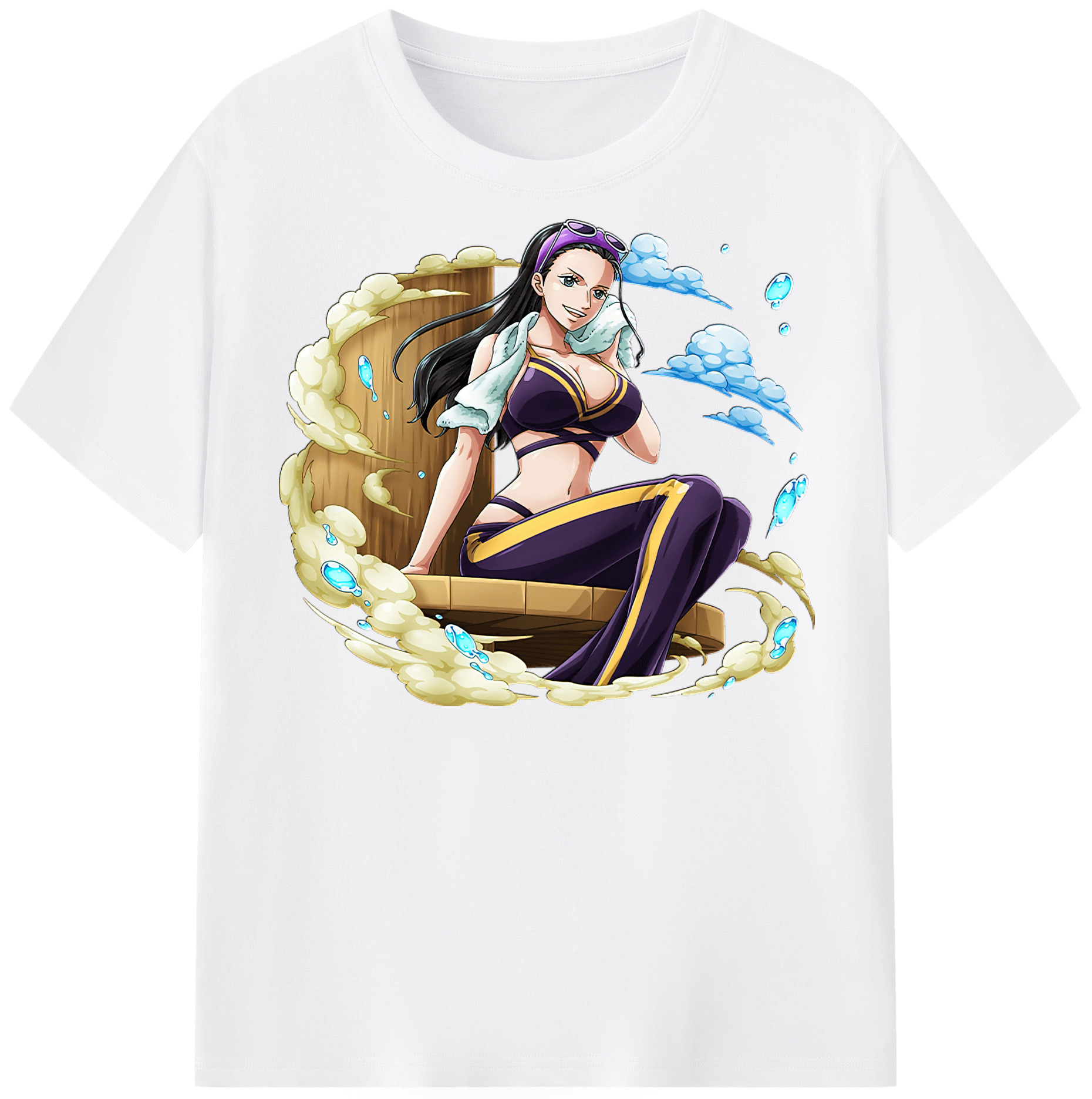 ワンピース ニコ・ロビン ONE PIECE Nico Robin 綿100％半袖Tシャツ（フロントプリント）