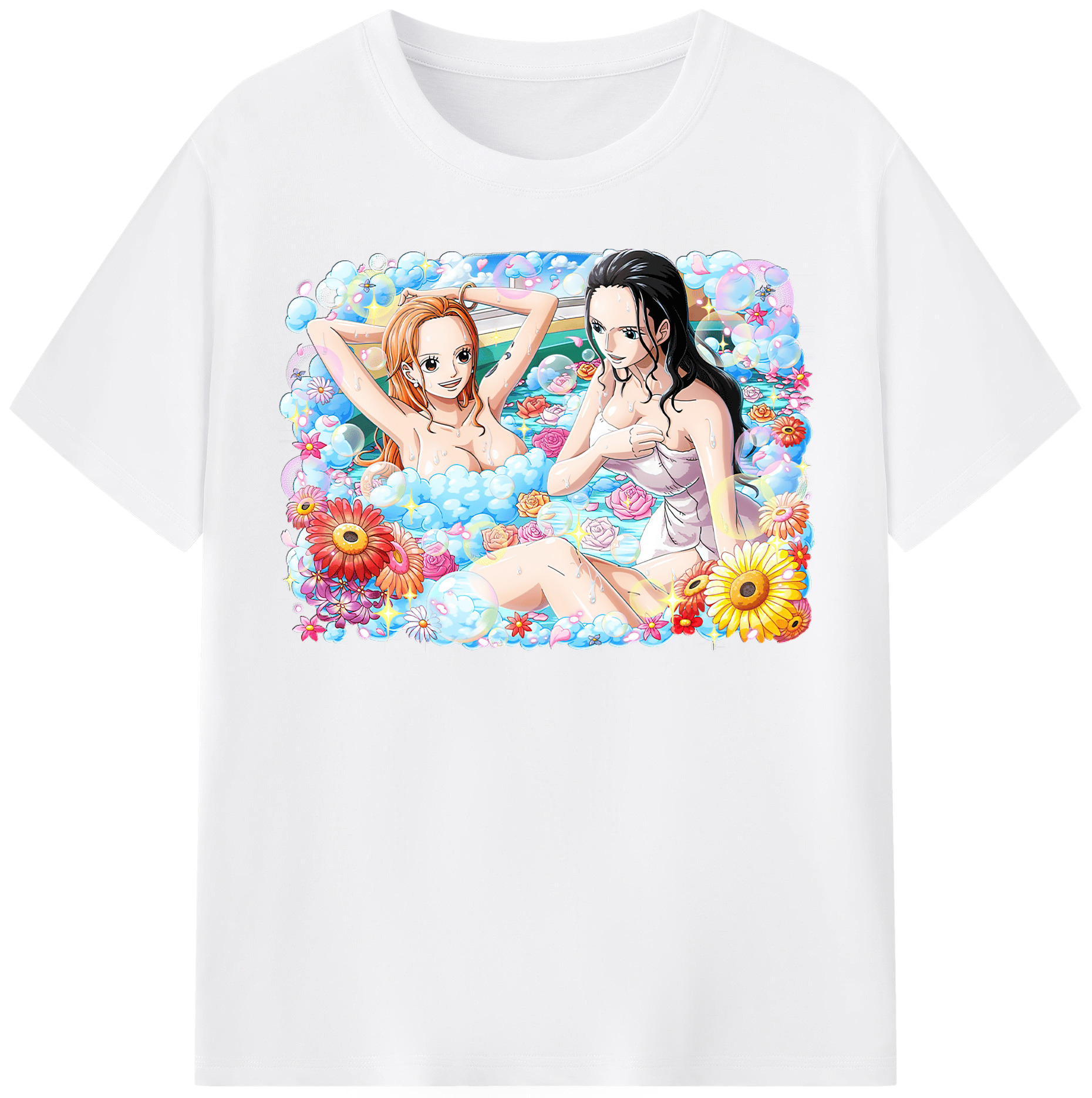 ワンピース ニコ・ロビン ONE PIECE Nico Robin 綿100％半袖Tシャツ（フロントプリント）
