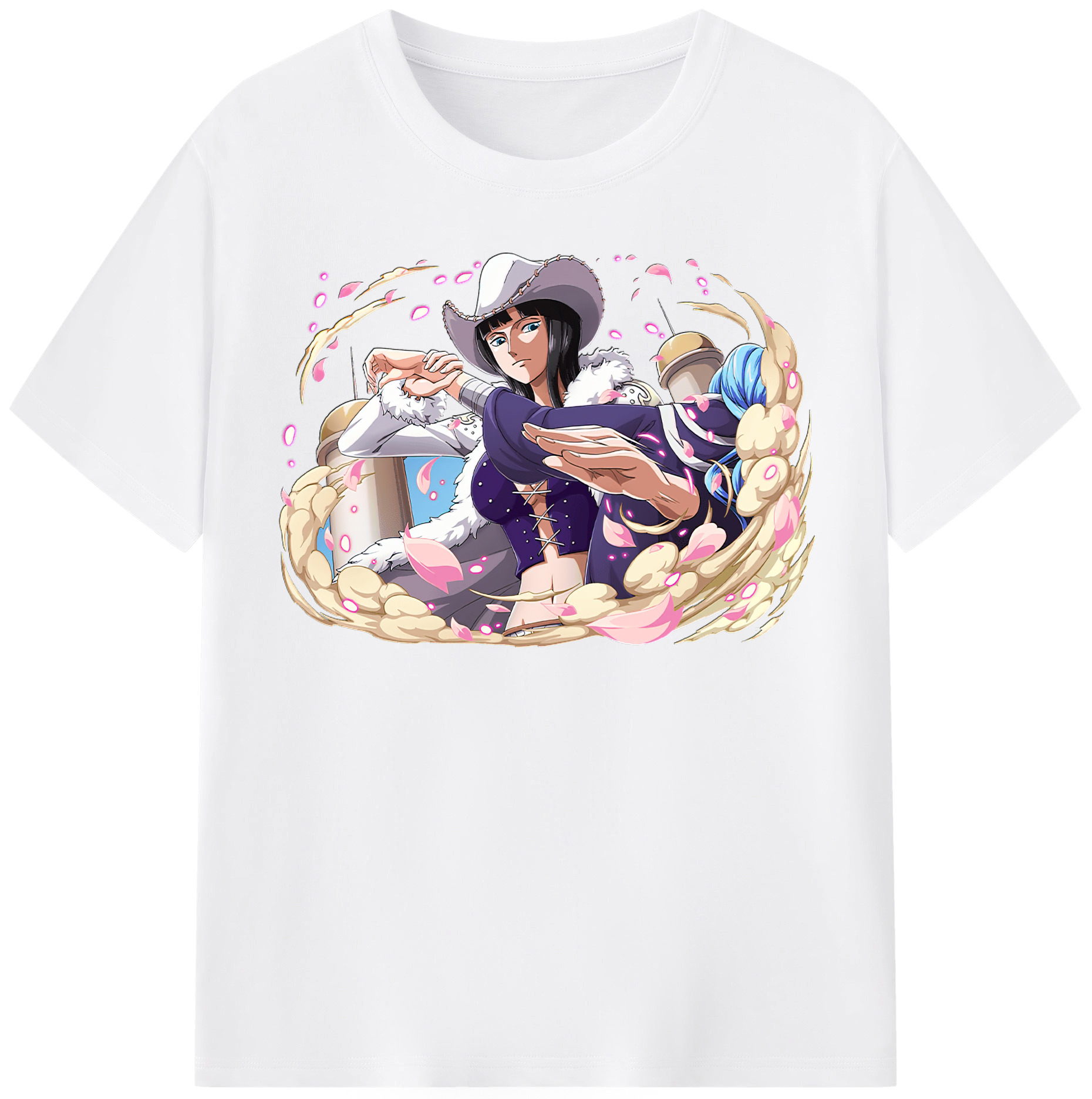 ワンピース ニコ・ロビン ONE PIECE Nico Robin 綿100％半袖Tシャツ（フロントプリント）