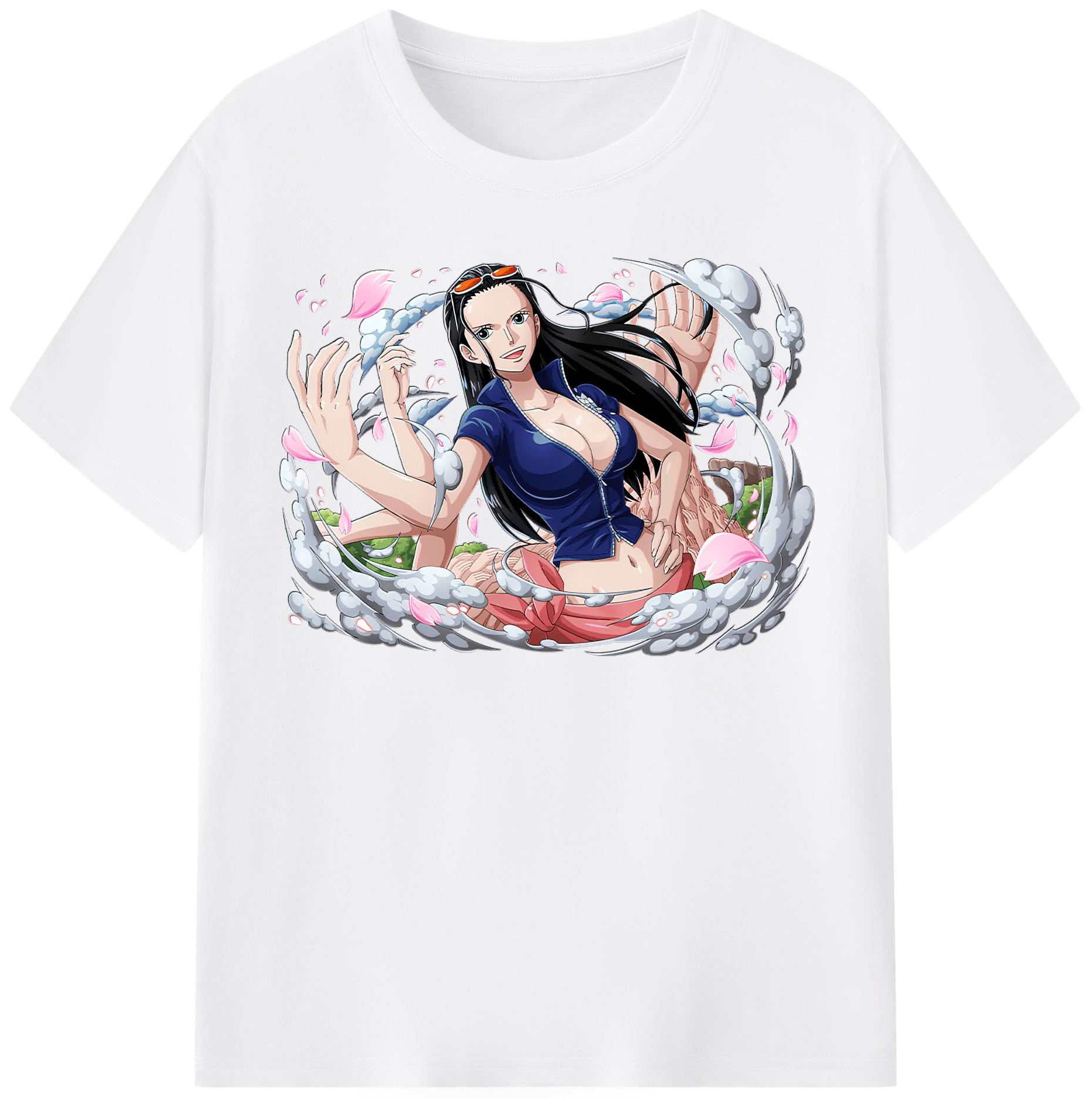 ワンピース ニコ・ロビン ONE PIECE Nico Robin 綿100％半袖Tシャツ（フロントプリント）