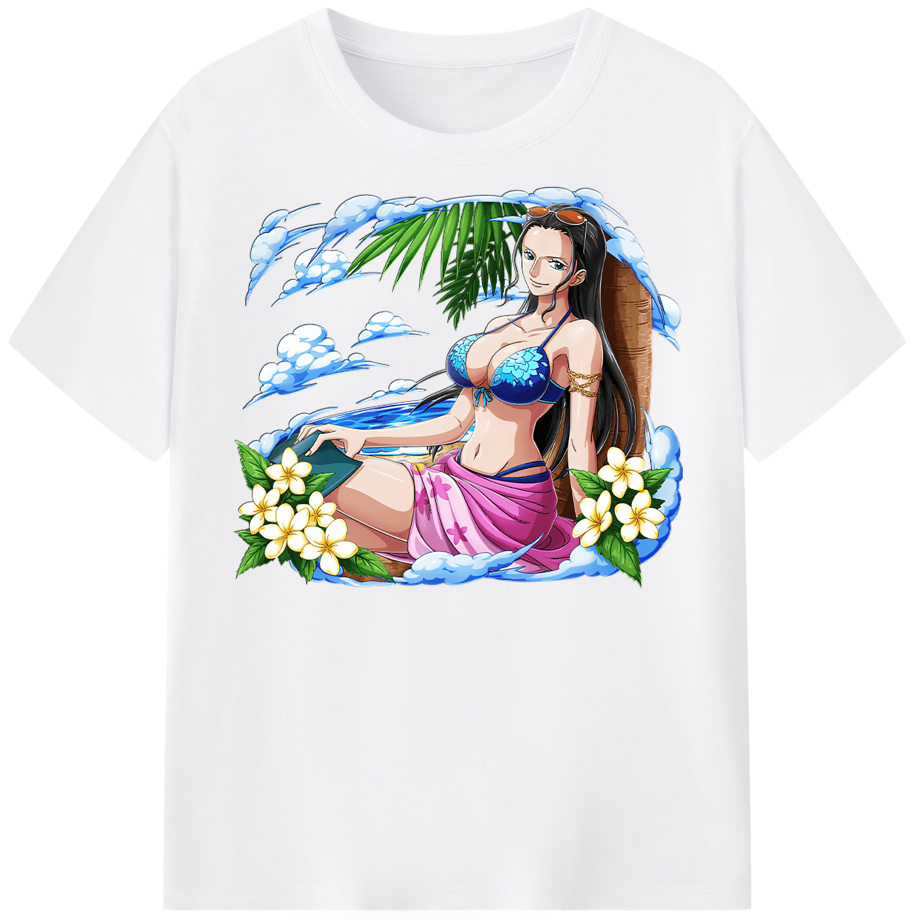 ワンピース ニコ・ロビン ONE PIECE Nico Robin 綿100％半袖Tシャツ（フロントプリント）