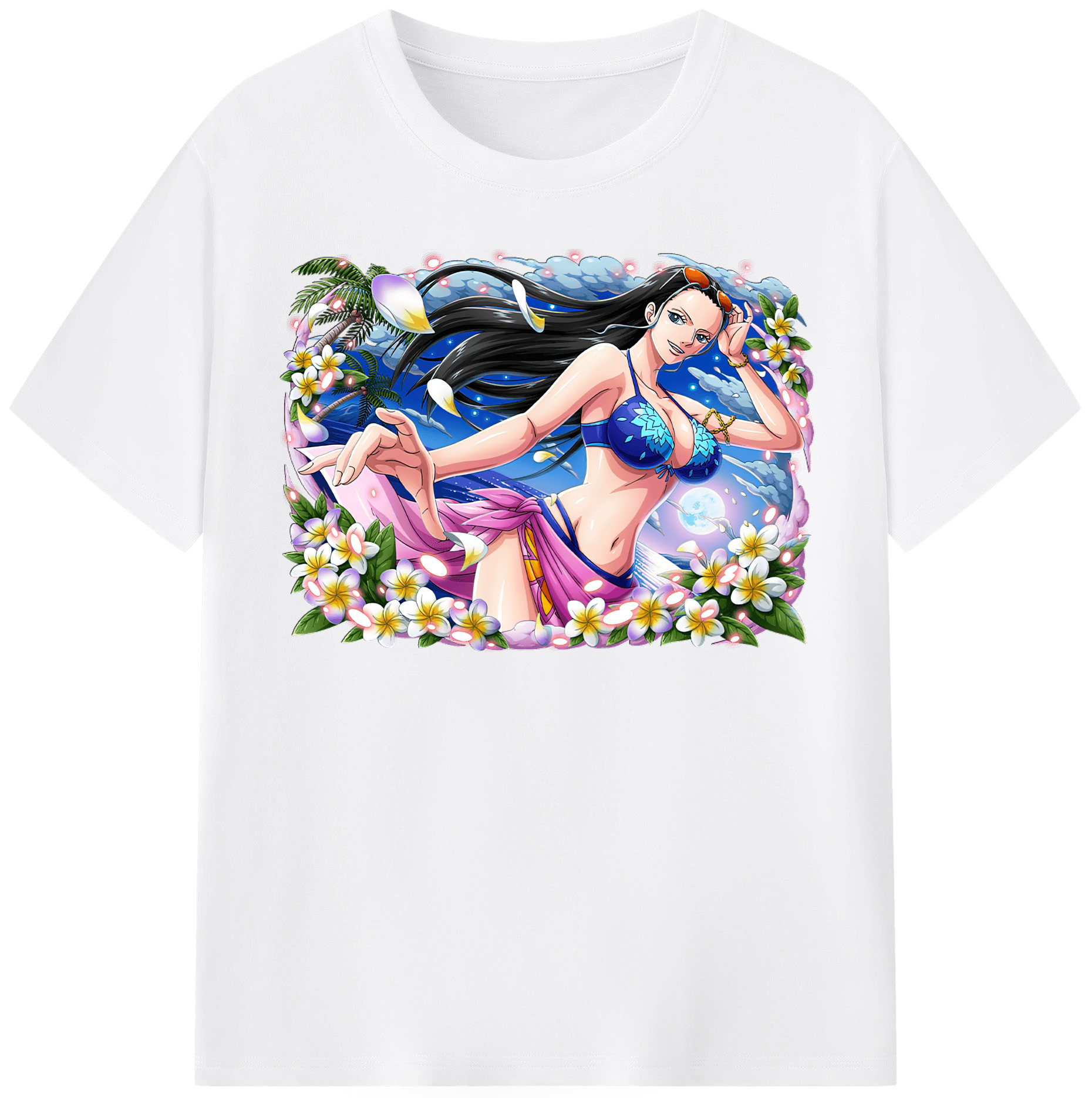 ワンピース ニコ・ロビン ONE PIECE Nico Robin 綿100％半袖Tシャツ（フロントプリント）