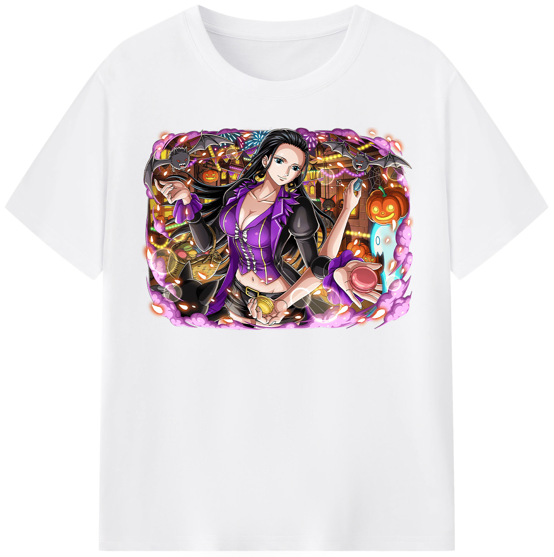 ワンピース ニコ・ロビン ONE PIECE Nico Robin 綿100％半袖Tシャツ（フロントプリント）