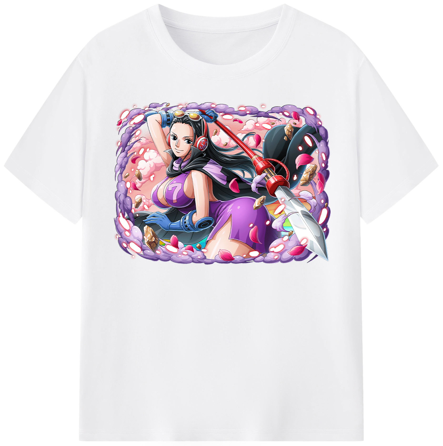 ワンピース ニコ・ロビン ONE PIECE Nico Robin 綿100％半袖Tシャツ（フロントプリント）
