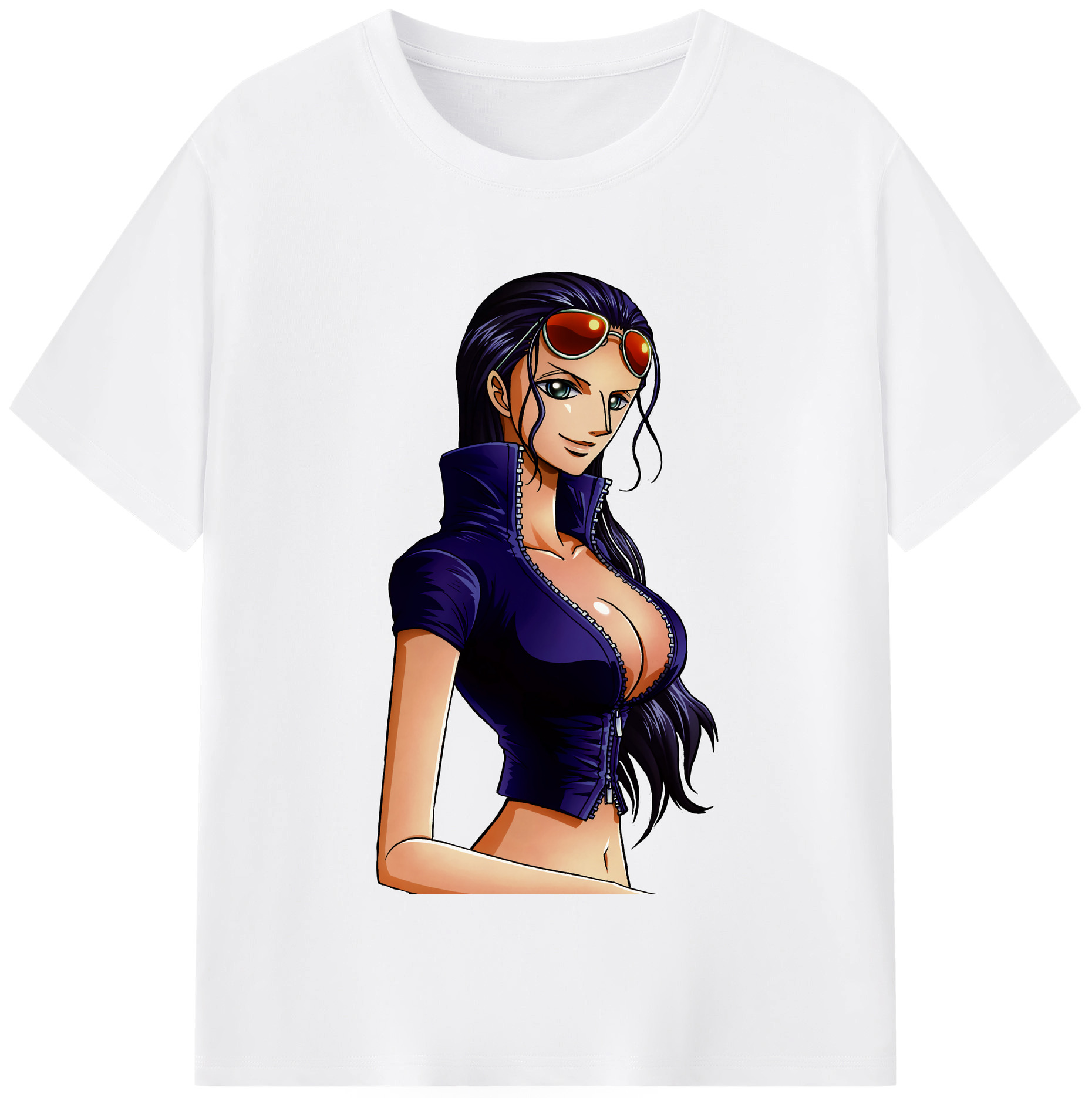 ワンピース ニコ・ロビン ONE PIECE Nico Robin 綿100％半袖Tシャツ（フロントプリント）