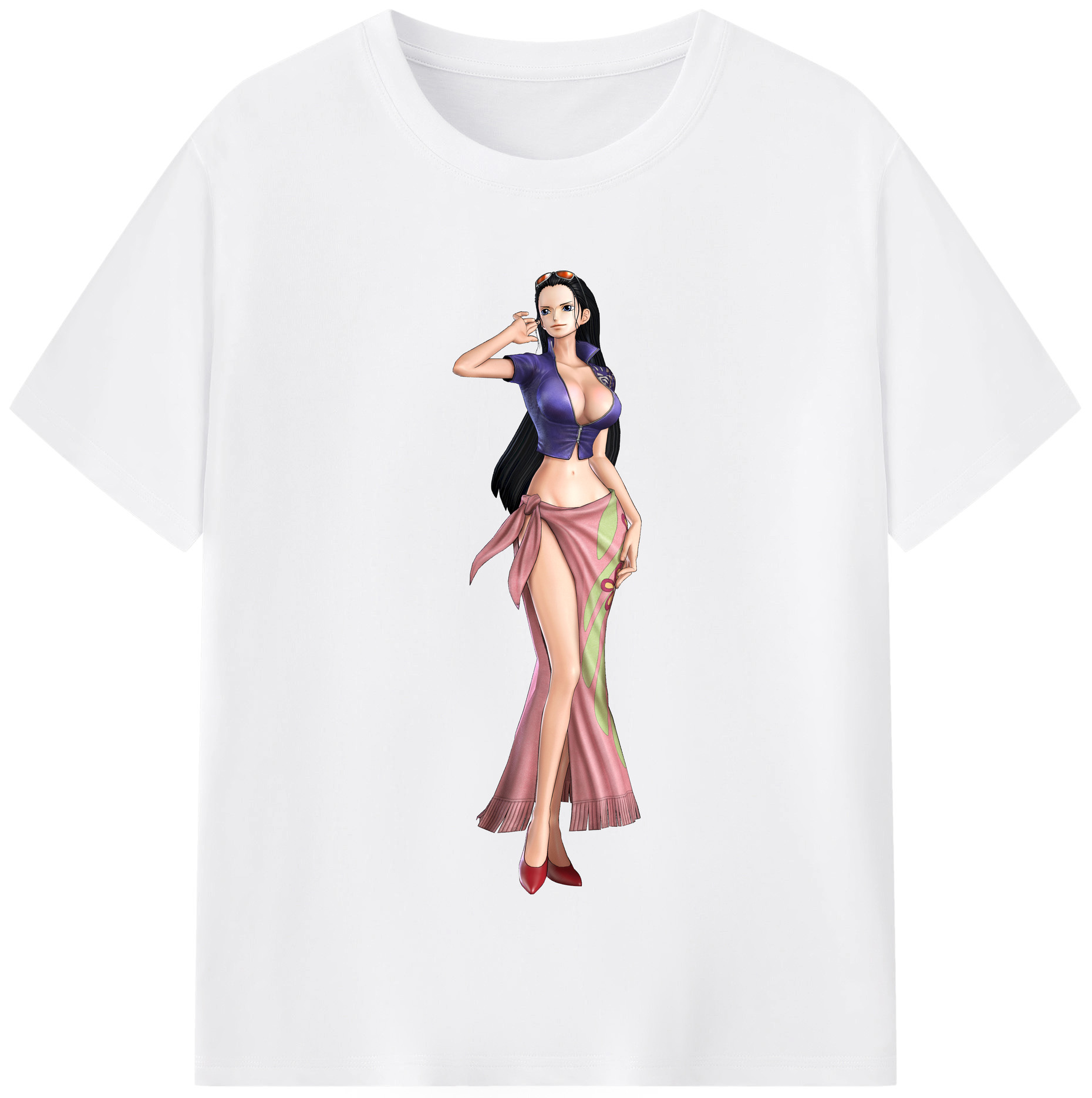 ワンピース ニコ・ロビン ONE PIECE Nico Robin 綿100％半袖Tシャツ（フロントプリント）