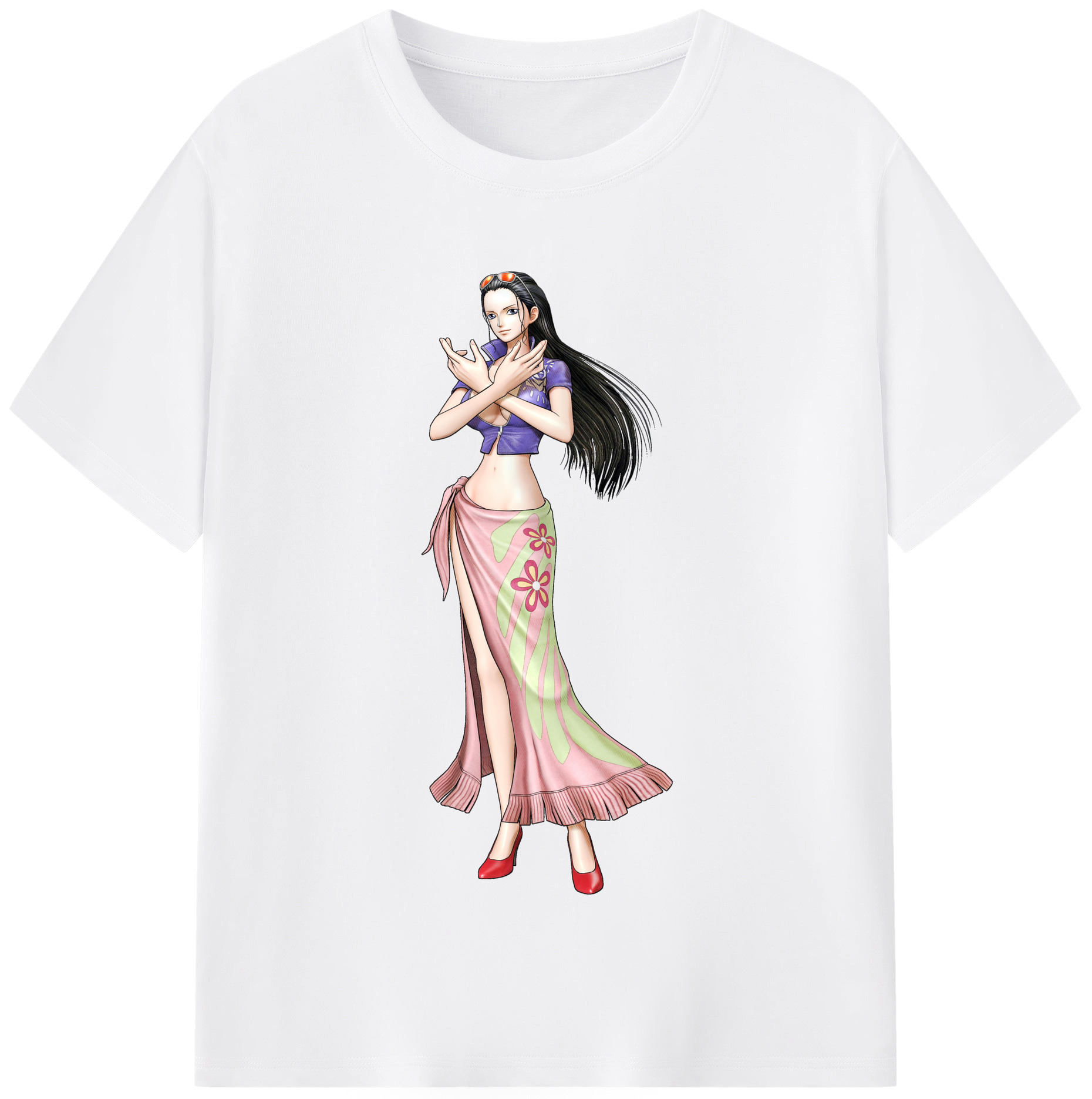 ワンピース ニコ・ロビン ONE PIECE Nico Robin 綿100％半袖Tシャツ（フロントプリント）