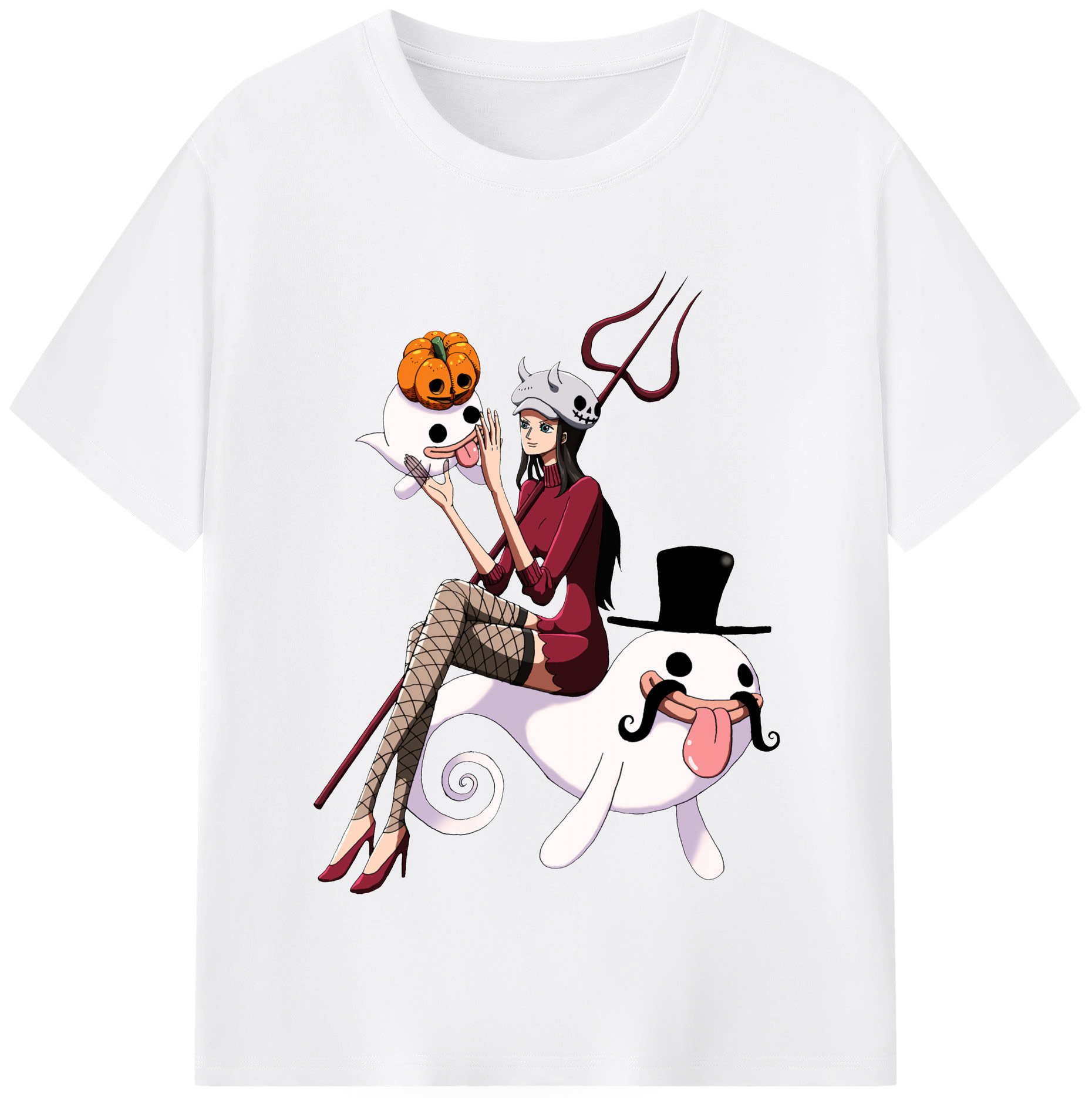 ワンピース ニコ・ロビン ONE PIECE Nico Robin 綿100％半袖Tシャツ（フロントプリント）