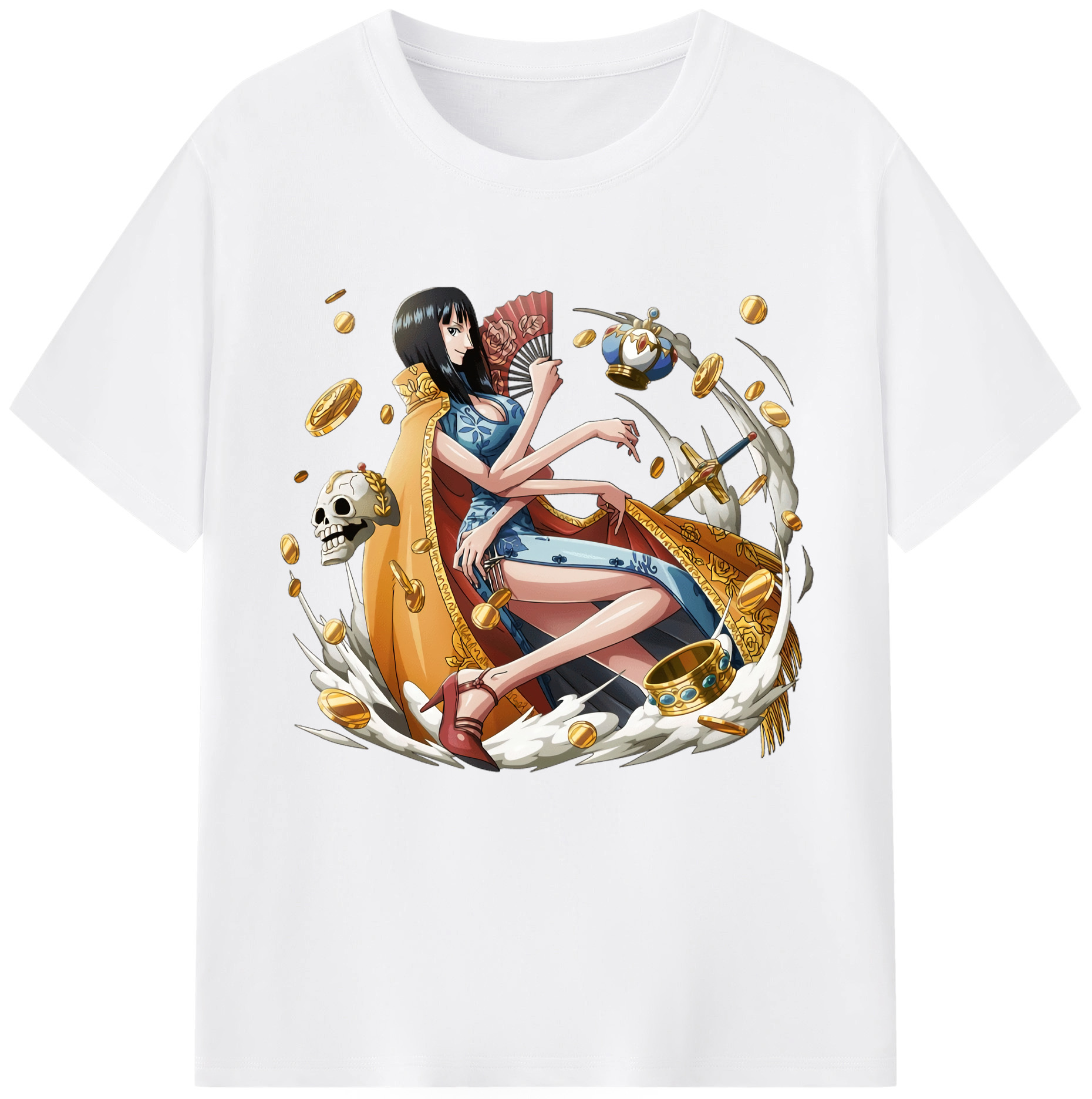 ワンピース ニコ・ロビン ONE PIECE Nico Robin 綿100％半袖Tシャツ（フロントプリント）