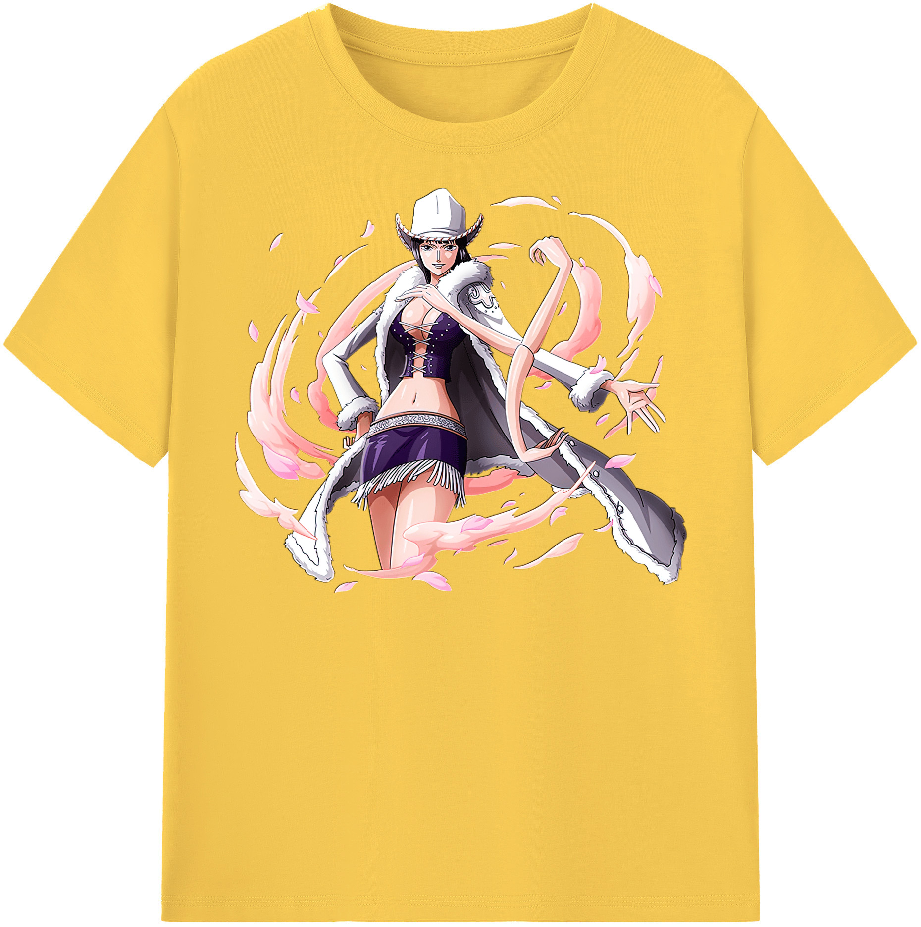 ワンピース ニコ・ロビン ONE PIECE Nico Robin 綿100％半袖Tシャツ（フロントプリント）