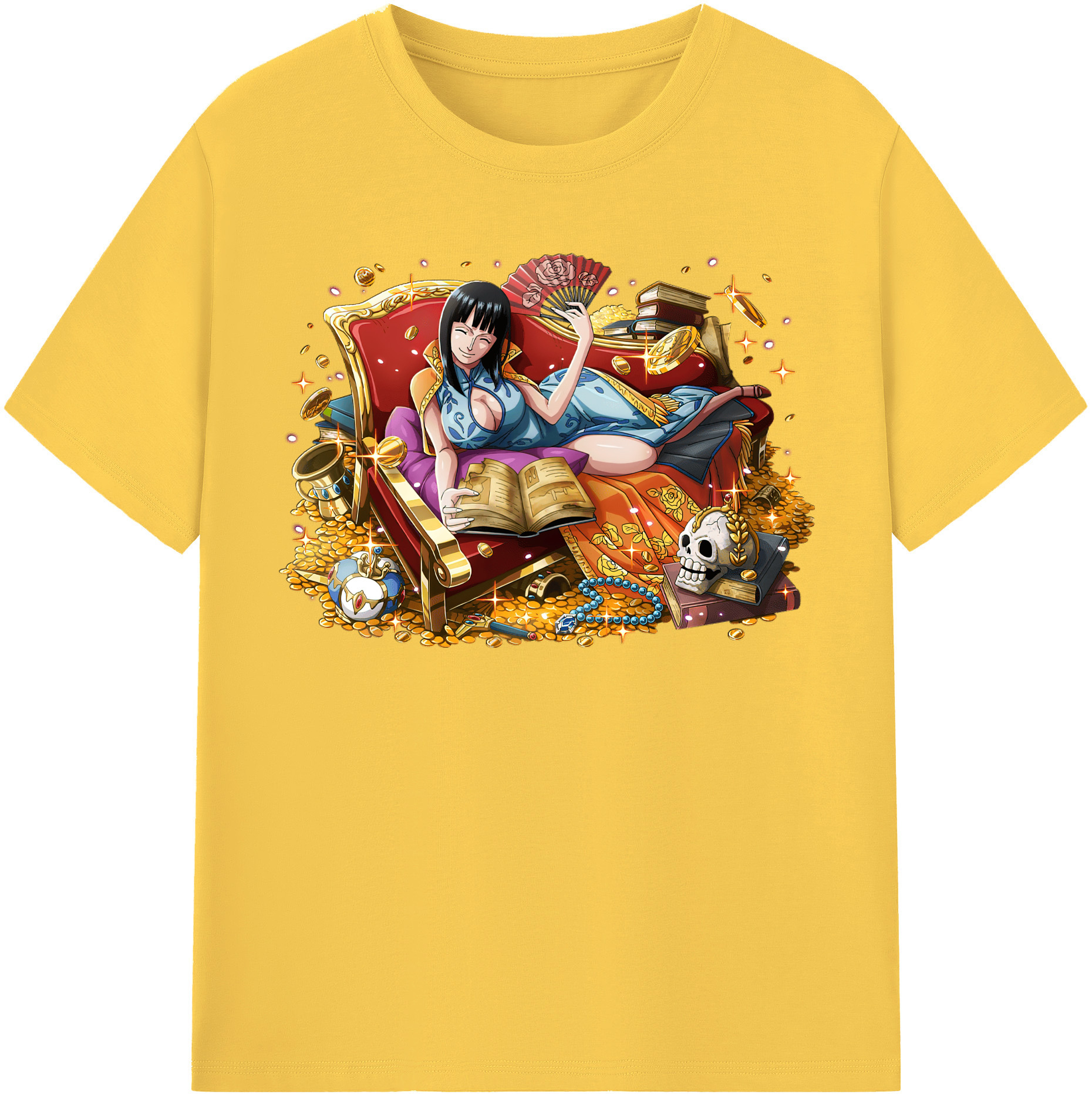 ワンピース ニコ・ロビン ONE PIECE Nico Robin 綿100％半袖Tシャツ（フロントプリント）