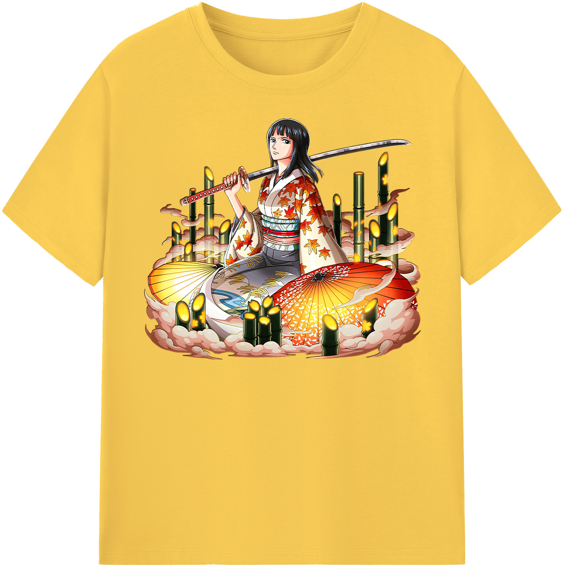 ワンピース ニコ・ロビン ONE PIECE Nico Robin 綿100％半袖Tシャツ（フロントプリント）