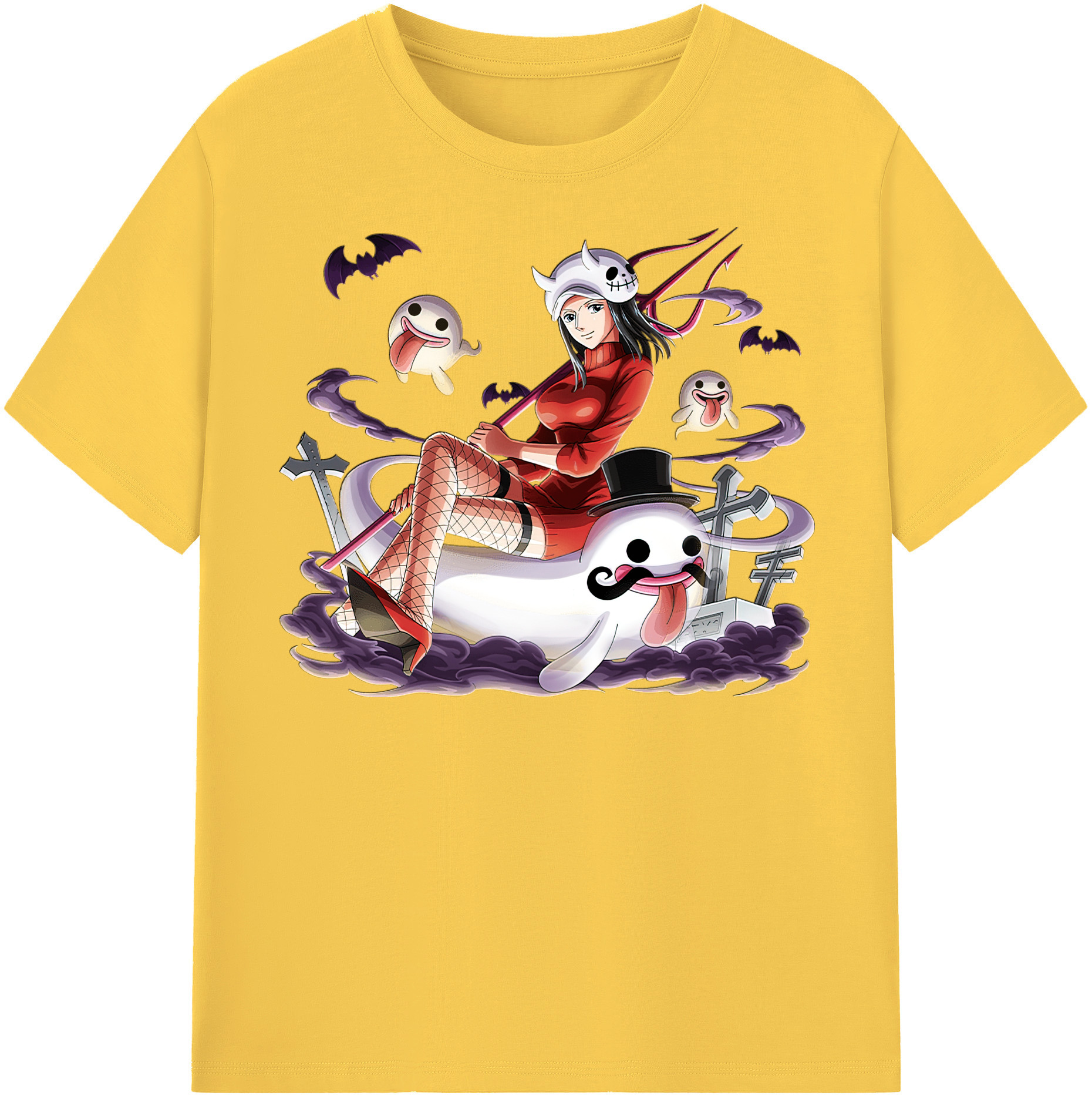 ワンピース ニコ・ロビン ONE PIECE Nico Robin 綿100％半袖Tシャツ（フロントプリント）