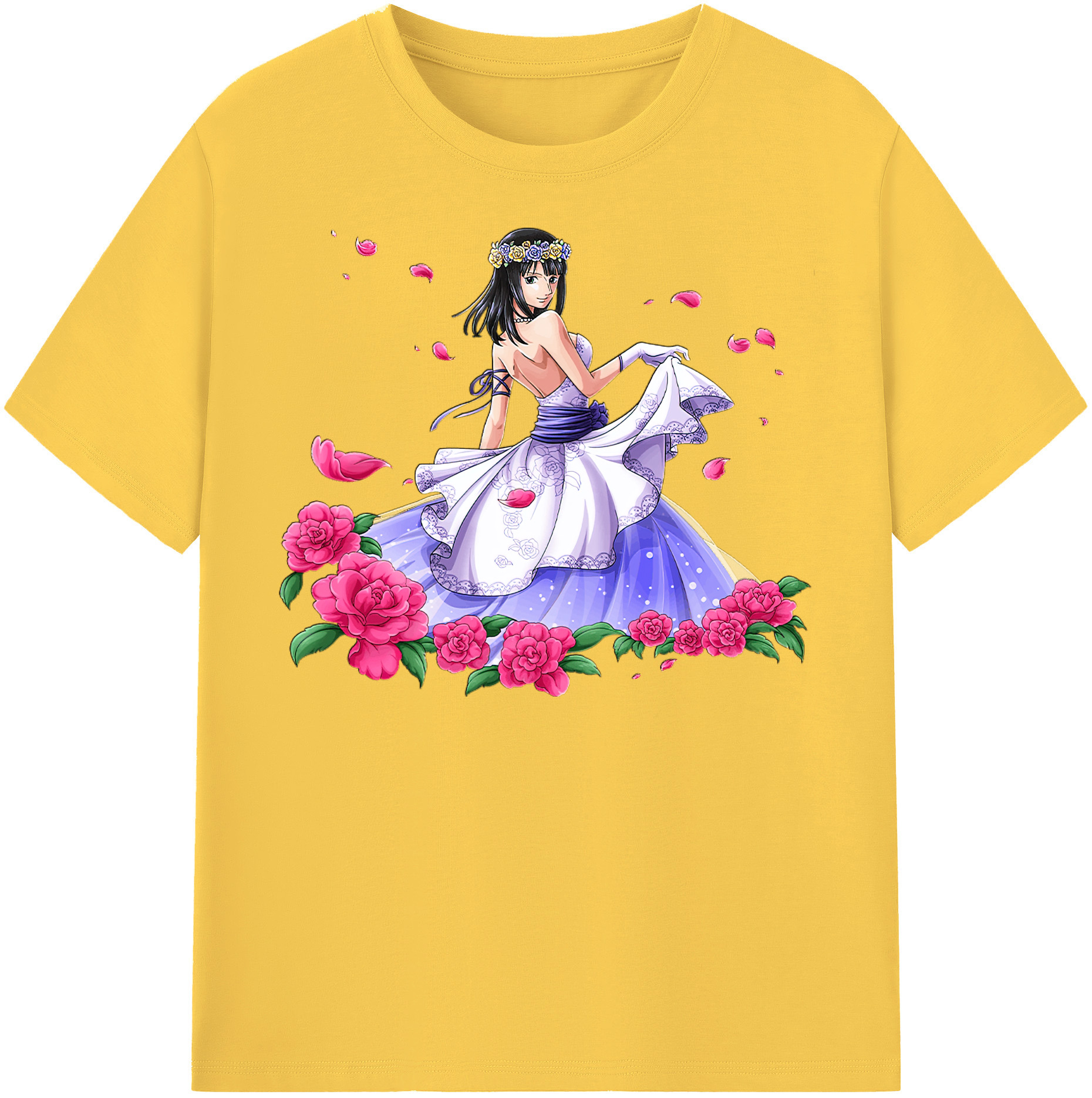 ワンピース ニコ・ロビン ONE PIECE Nico Robin 綿100％半袖Tシャツ（フロントプリント）