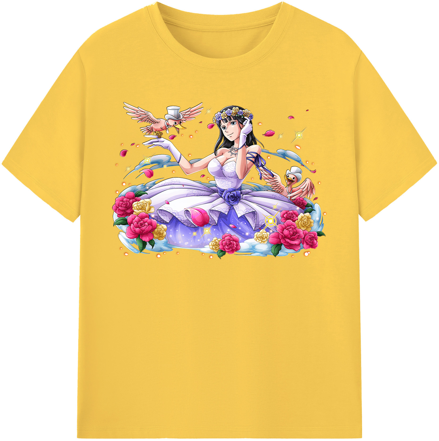 ワンピース ニコ・ロビン ONE PIECE Nico Robin 綿100％半袖Tシャツ（フロントプリント）