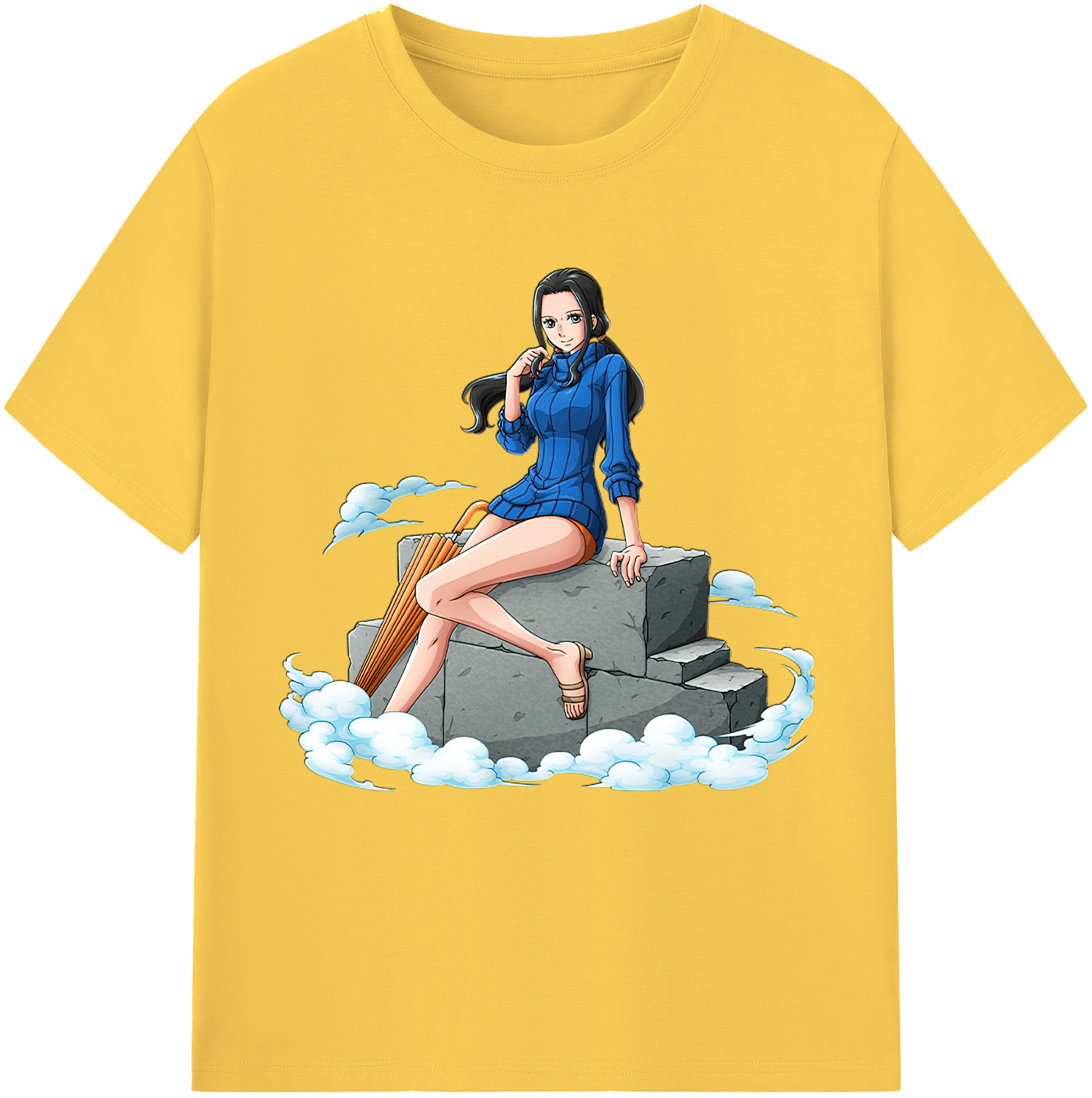ワンピース ニコ・ロビン ONE PIECE Nico Robin 綿100％半袖Tシャツ（フロントプリント）