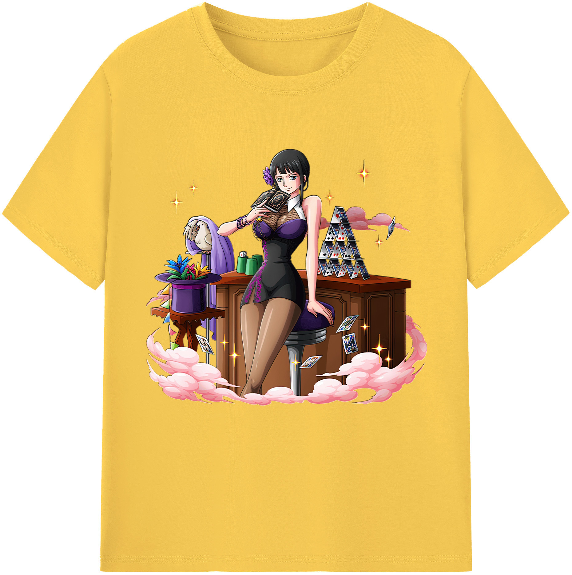 ワンピース ニコ・ロビン ONE PIECE Nico Robin 綿100％半袖Tシャツ（フロントプリント）