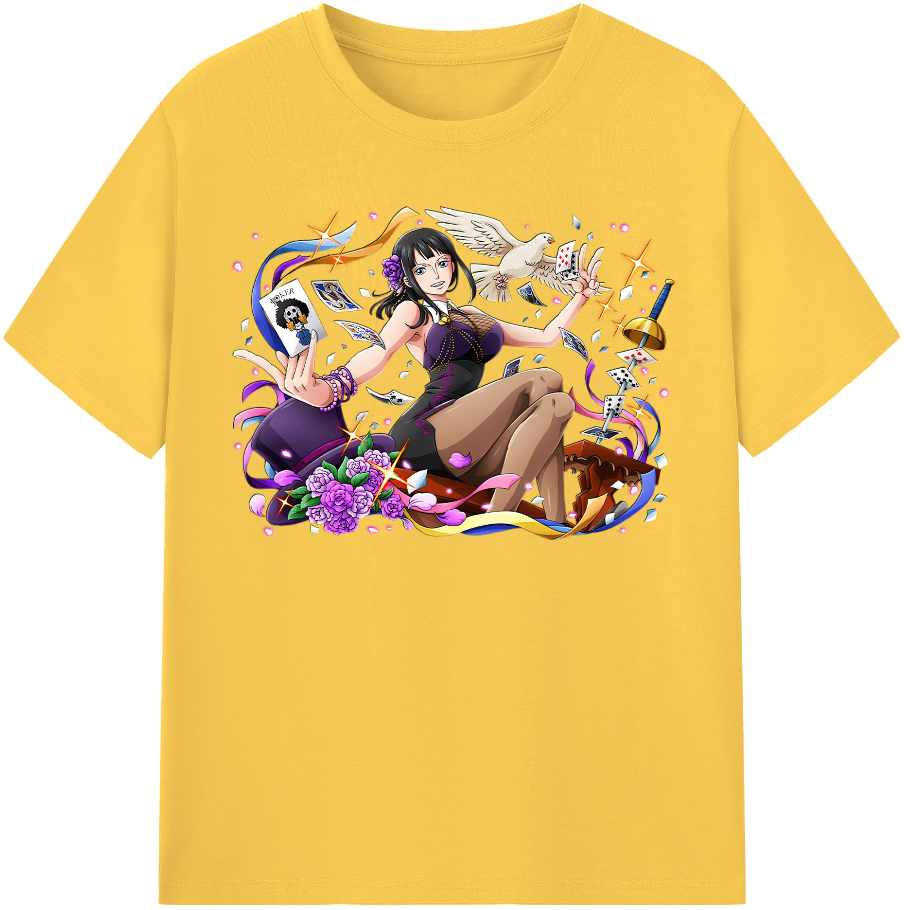 ワンピース ニコ・ロビン ONE PIECE Nico Robin 綿100％半袖Tシャツ（フロントプリント）