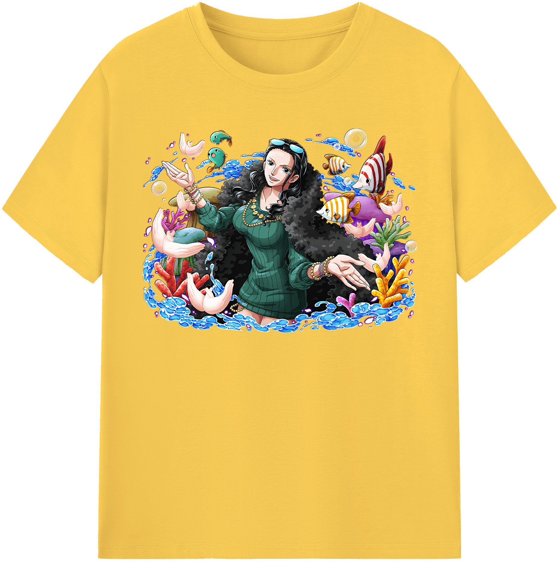 ワンピース ニコ・ロビン ONE PIECE Nico Robin 綿100％半袖Tシャツ（フロントプリント）