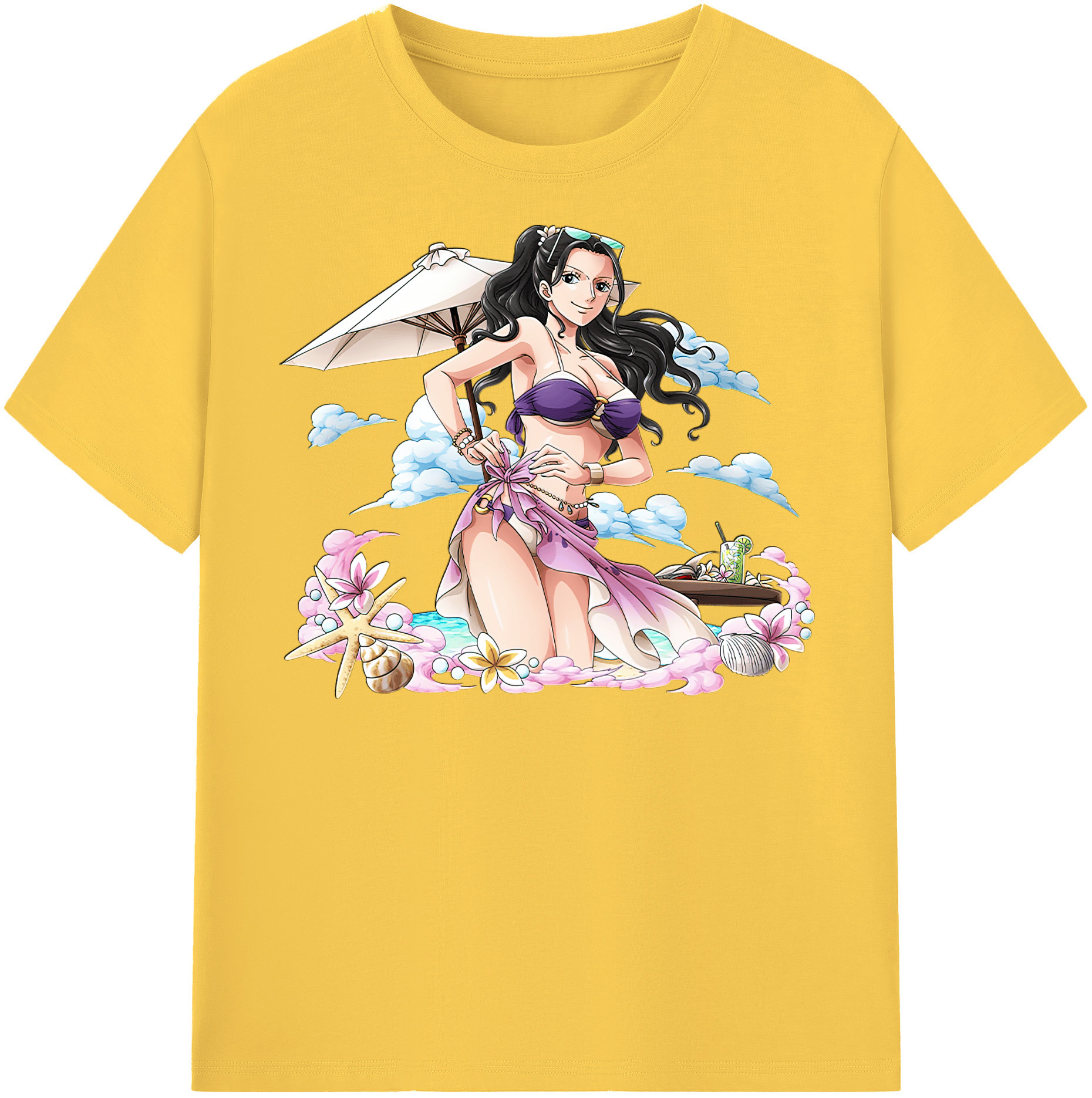 ワンピース ニコ・ロビン ONE PIECE Nico Robin 綿100％半袖Tシャツ（フロントプリント）
