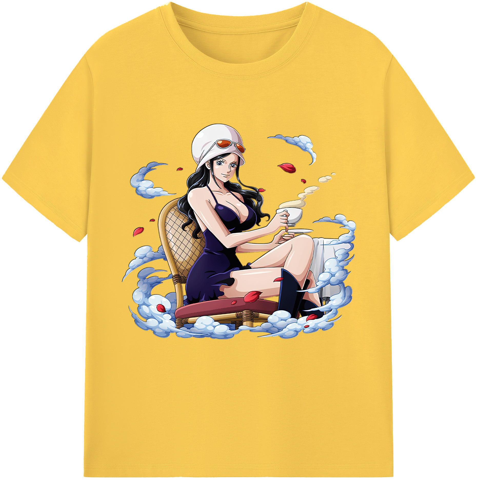 ワンピース ニコ・ロビン ONE PIECE Nico Robin 綿100％半袖Tシャツ（フロントプリント）