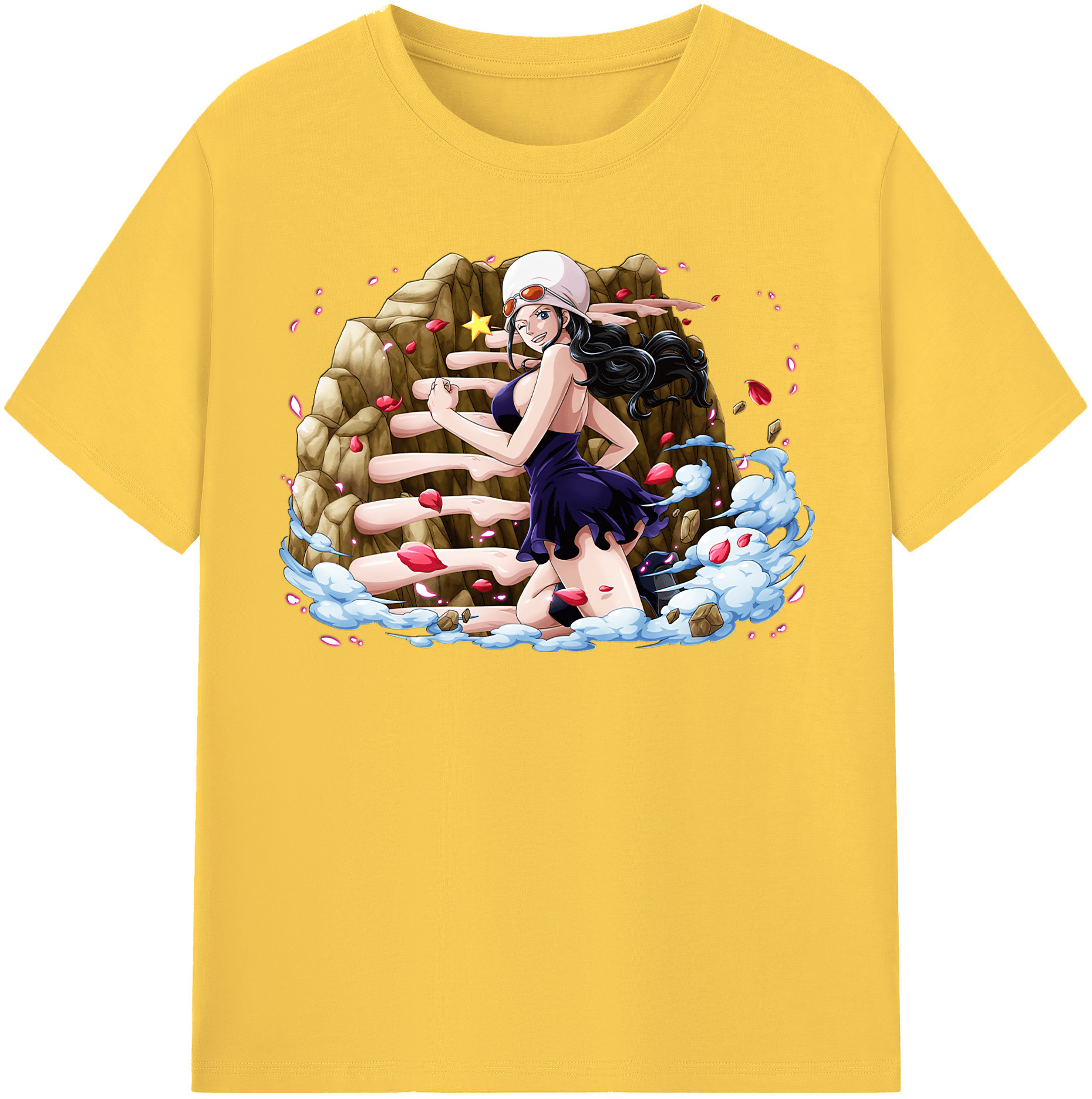ワンピース ニコ・ロビン ONE PIECE Nico Robin 綿100％半袖Tシャツ（フロントプリント）
