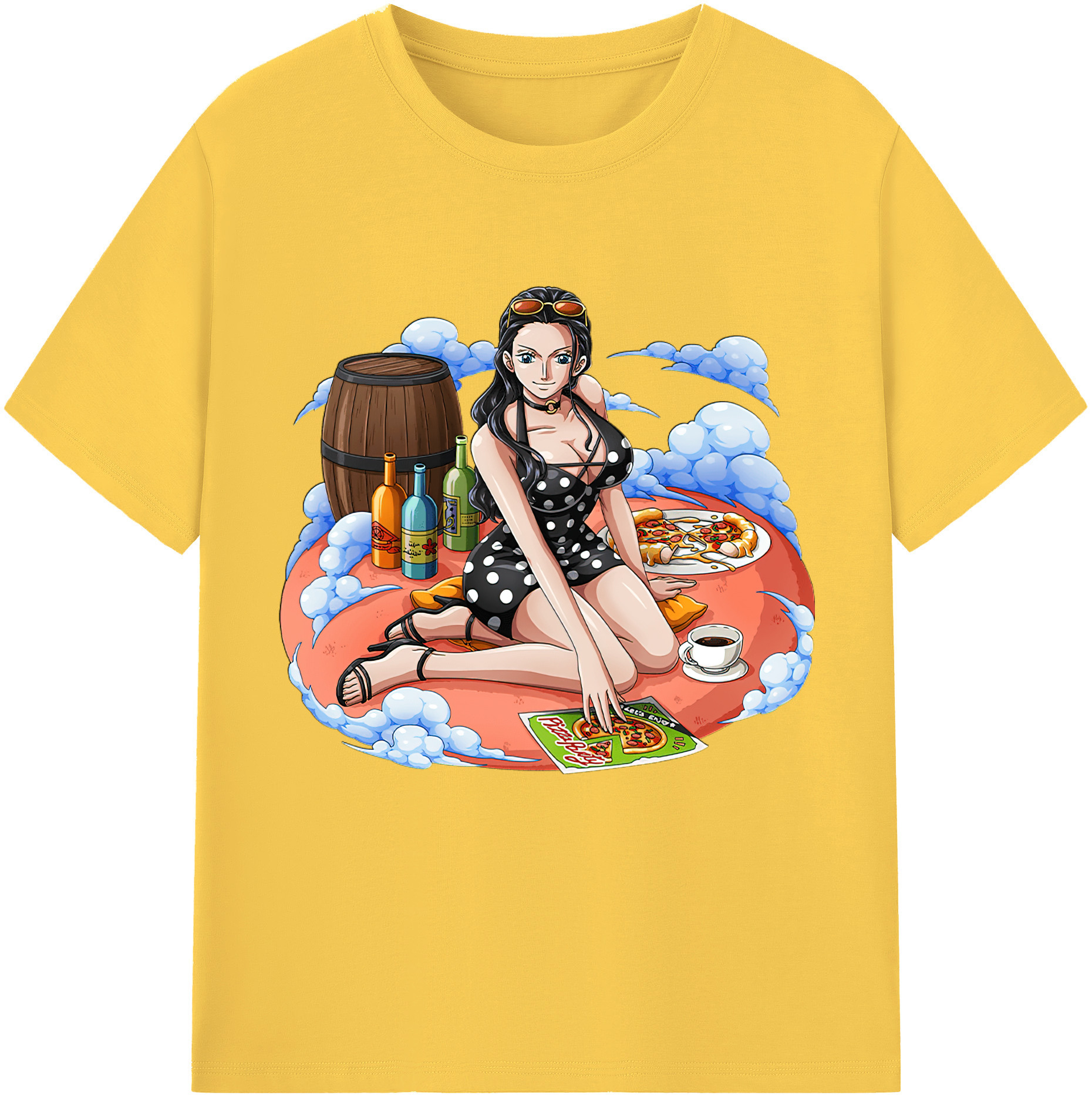 ワンピース ニコ・ロビン ONE PIECE Nico Robin 綿100％半袖Tシャツ（フロントプリント）